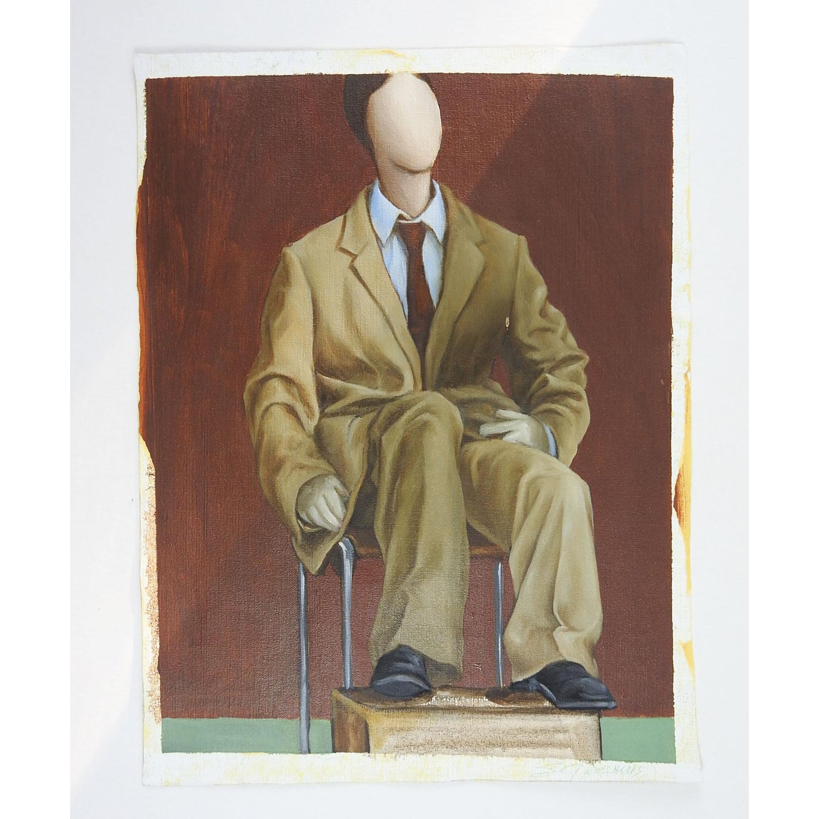 Elegant Surreal "Mannequin in Suit" Oil Painting eBay