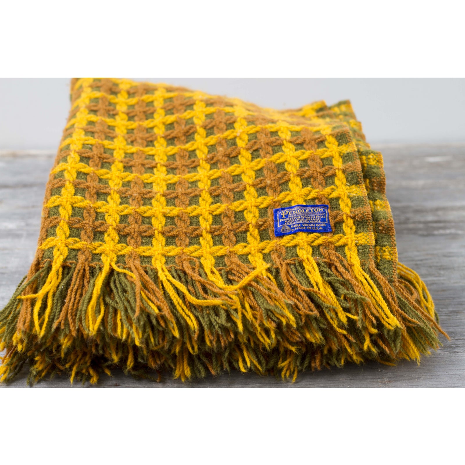 Unique Vintage Pendleton Wool Knit Blanket eBay