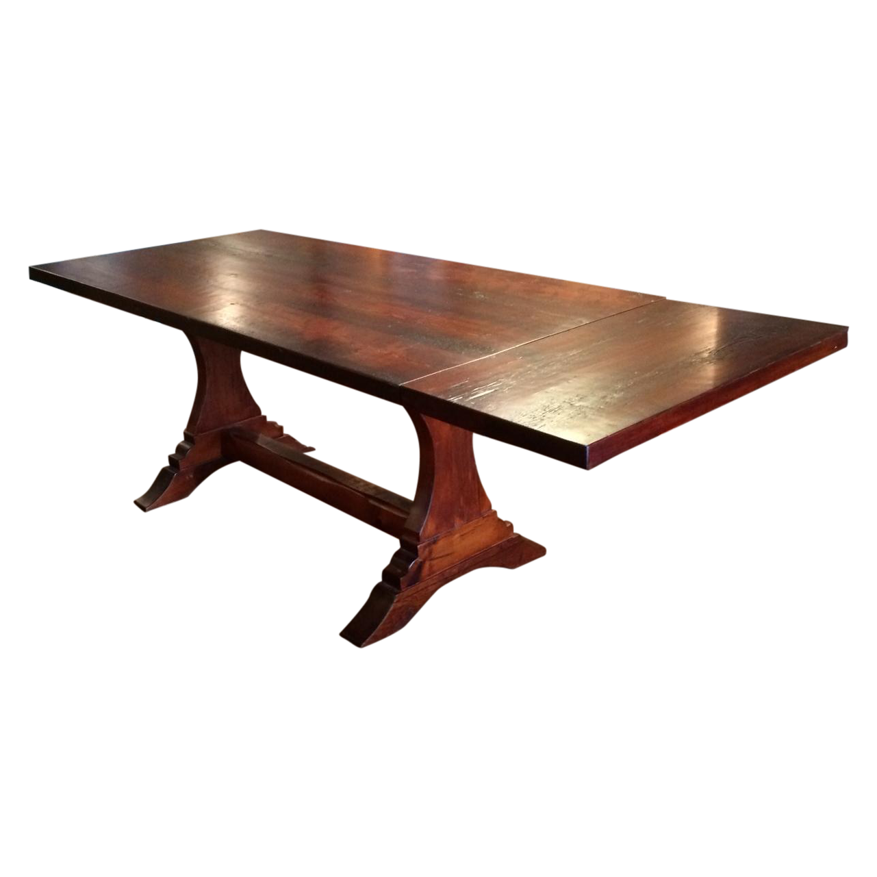 Reclaimed Pine Trestle Farm Table With Extensions Chairish