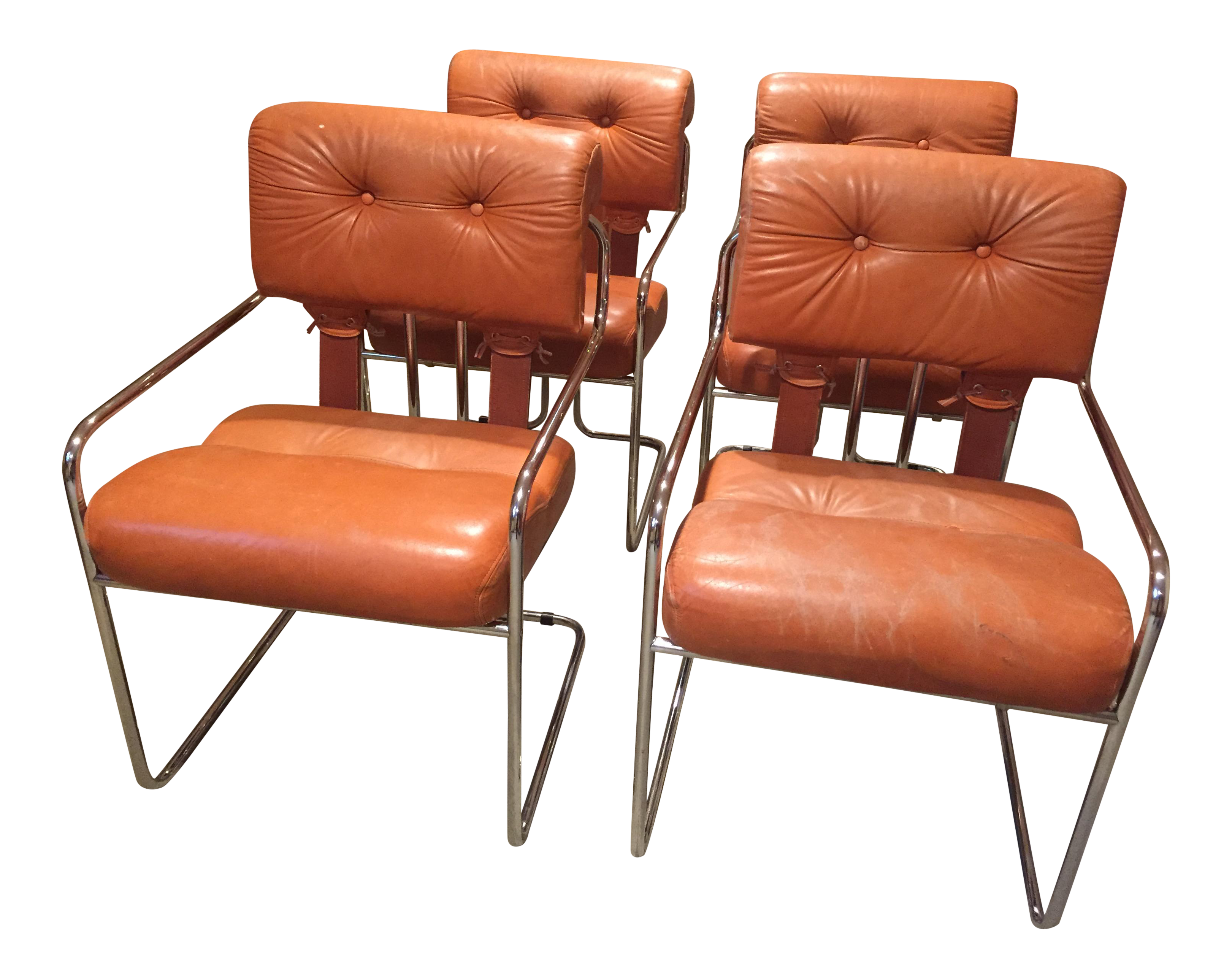 burnt orange dining room chairs