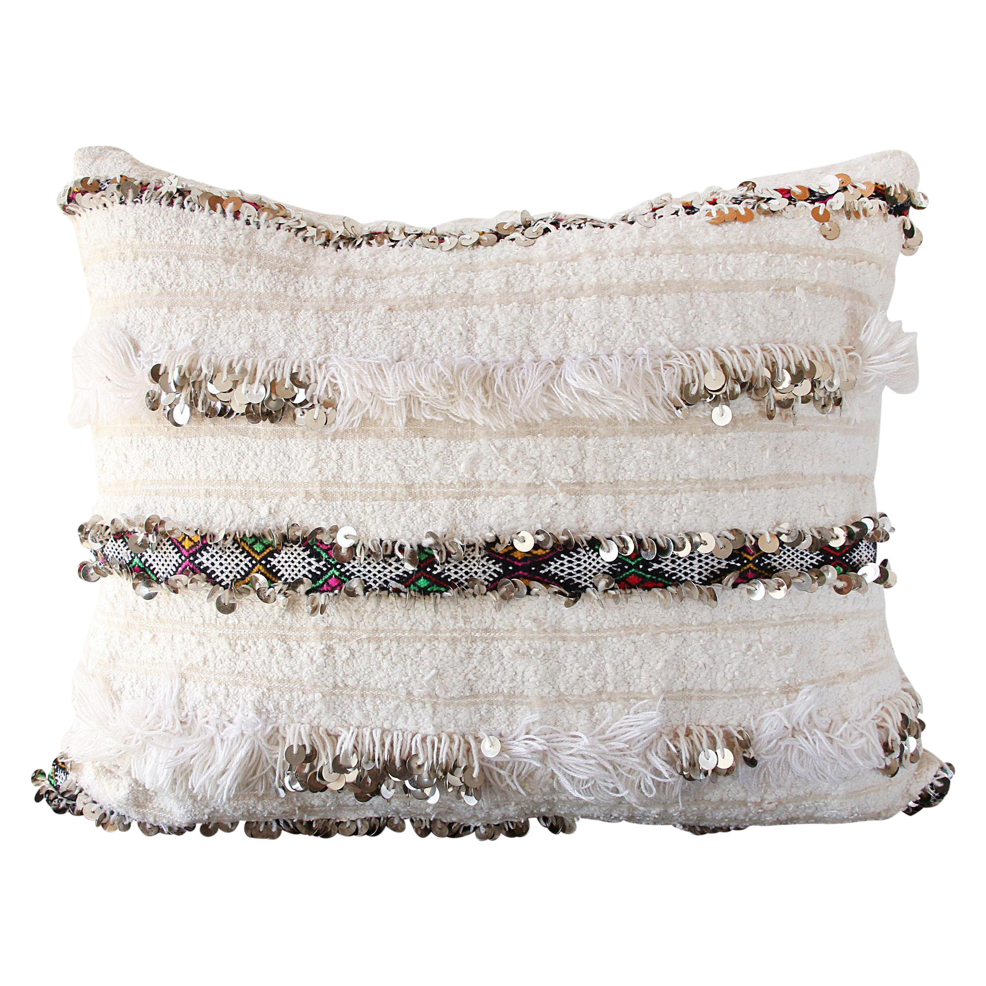 Moroccan Handira Wedding Blanket Pillow II Chairish