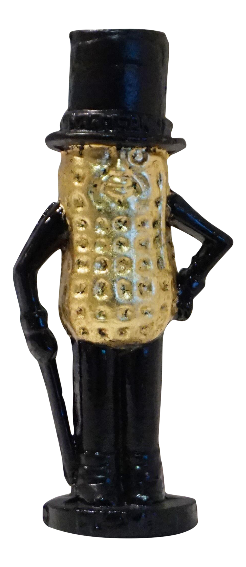 Gold Leafed Mr. Peanut Cast Iron Metal Bank Chairish