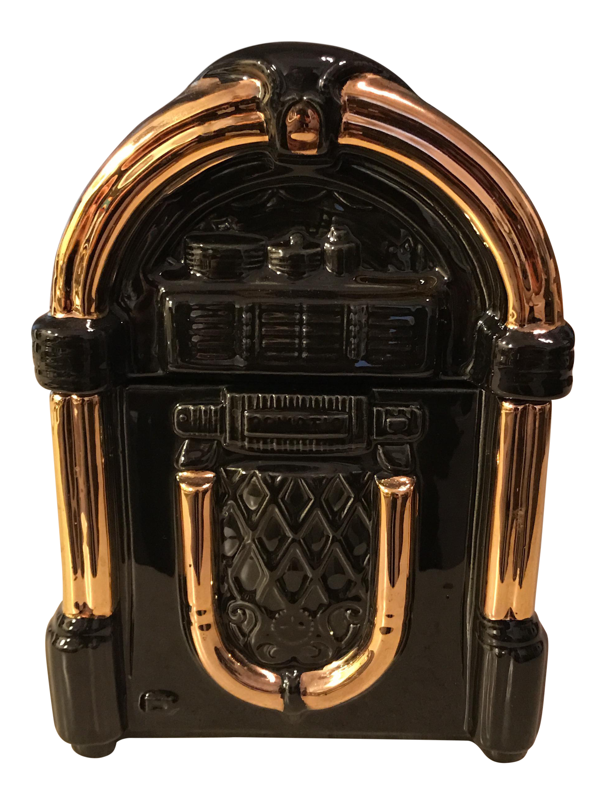 Black & Gold Jukebox Cookie Jar Chairish