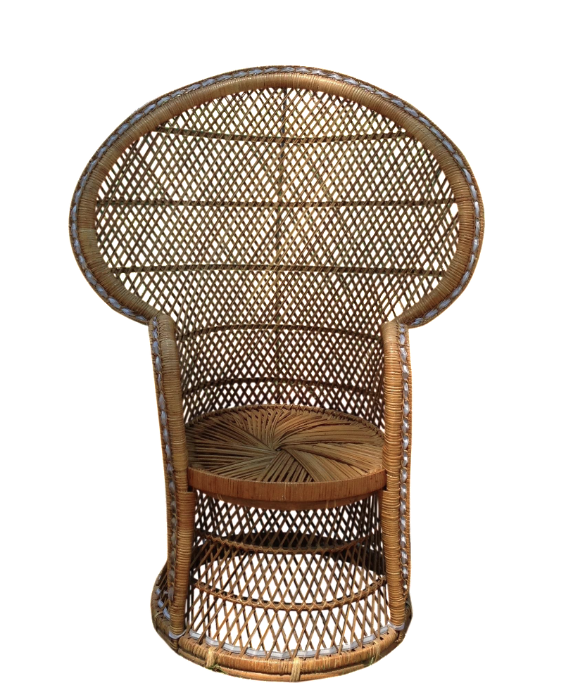 Vintage Peacock Wicker Chair Chairish
