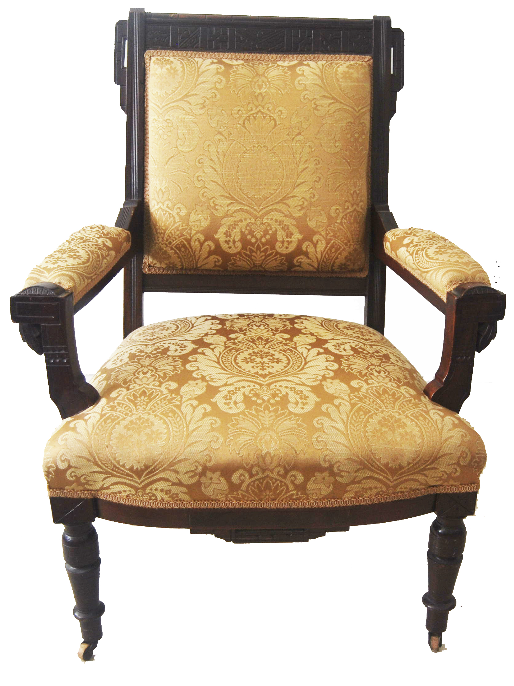 Vintage American Victorian Carved Wood Arm Chair Chairish