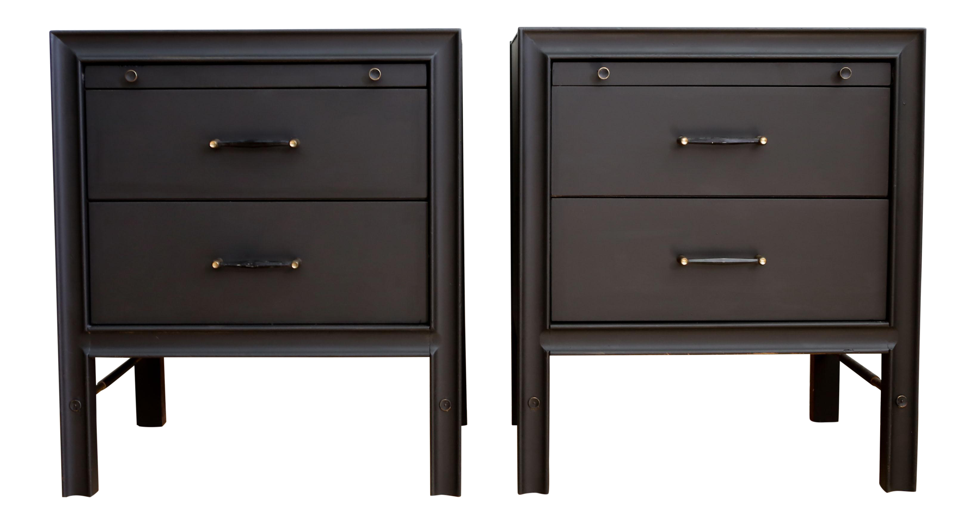 Vintage Classic Mid Century Modern Black Nightstands by United Furniture A Pair Chairish
