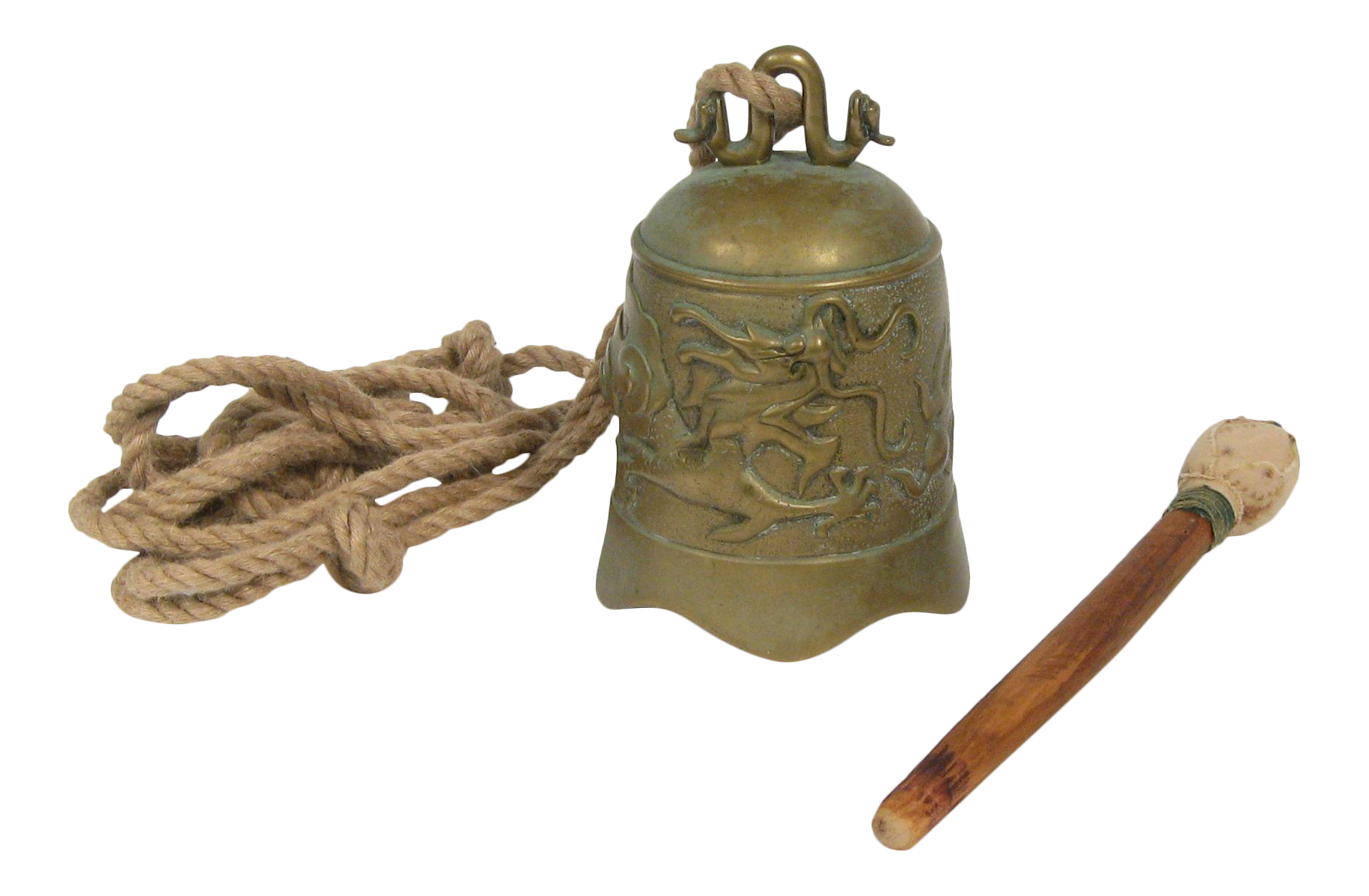 Vintage Brass Chinese Bell Chairish