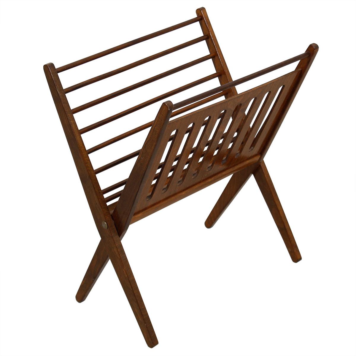 MidCentury Folding Magazine Rack Chairish