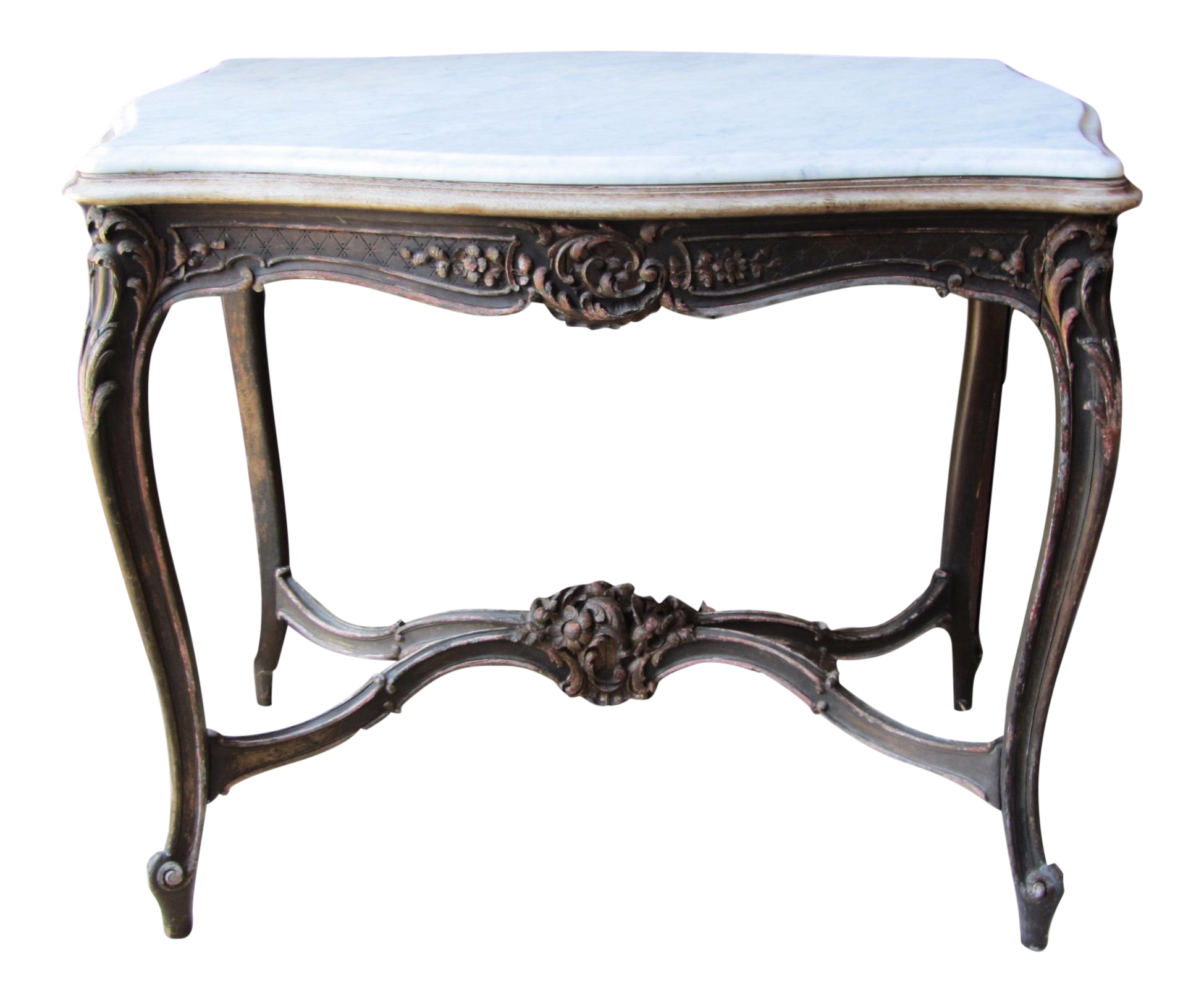 Antique French MarbleTop Entry Table Chairish