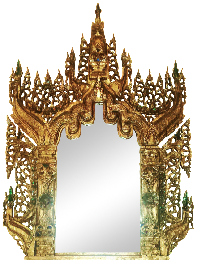 Thai Jeweled Temple Mirror Chairish