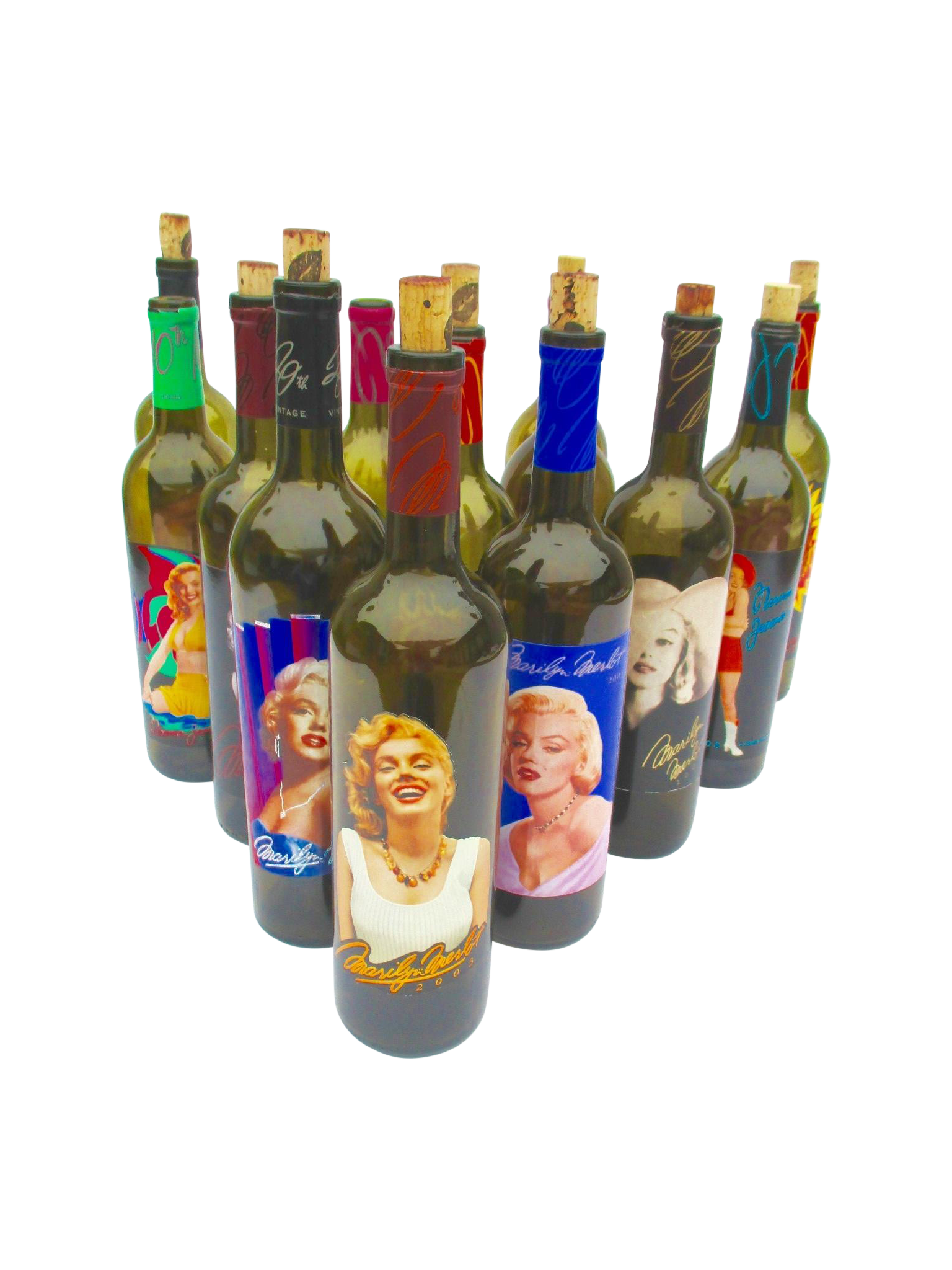 Marilyn Monroe Wine Bottle Collection Set of 13 Chairish