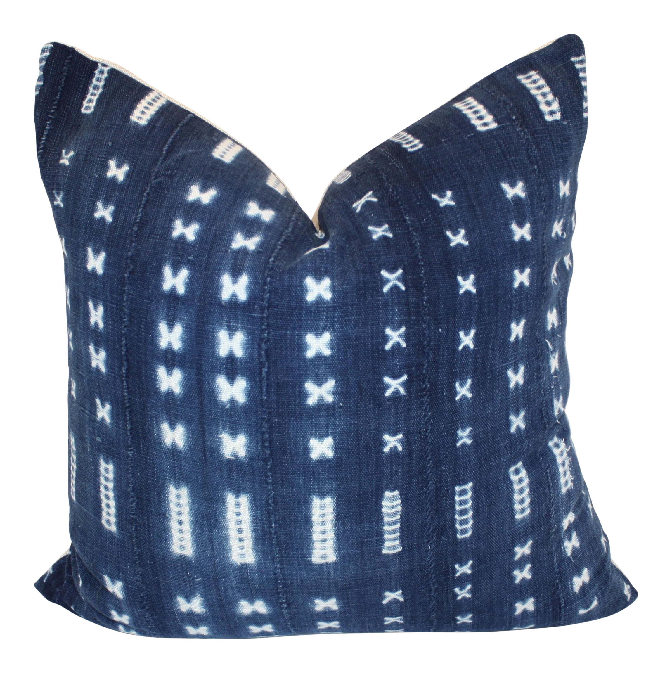 Mali Indigo & Linen Pillow Chairish