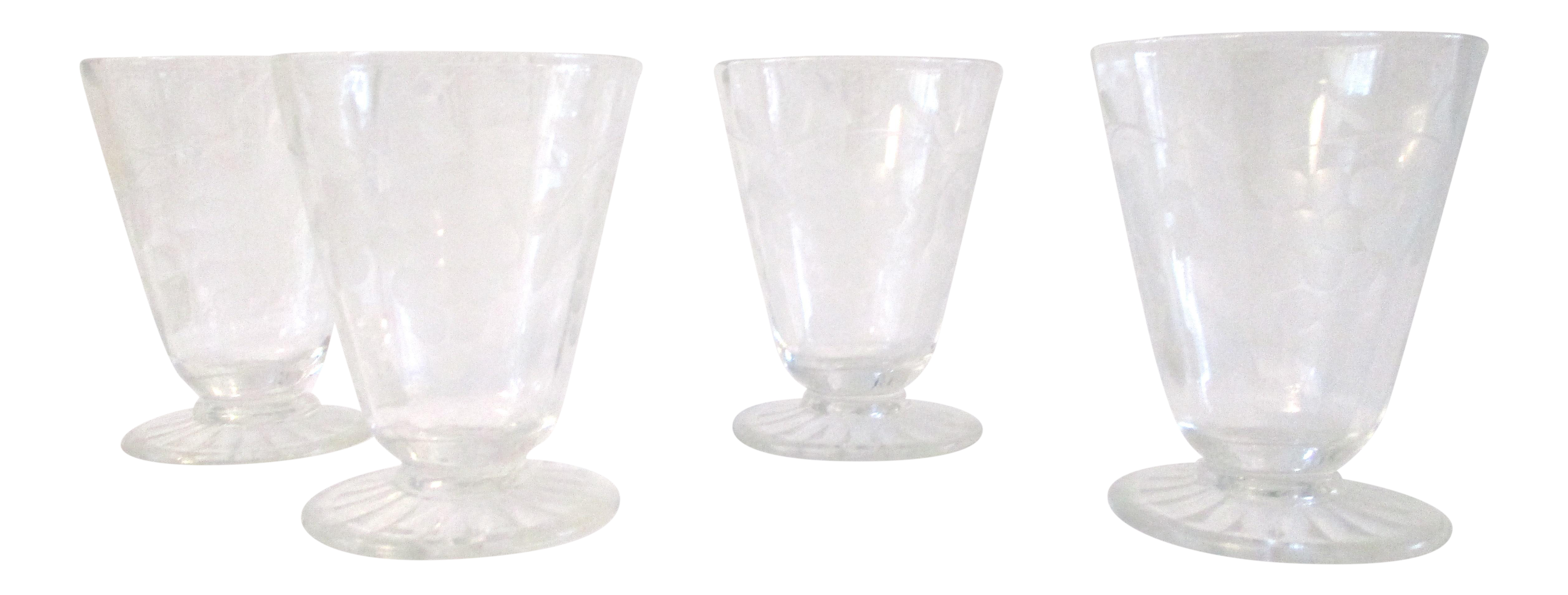 MidCentury Modern Etched Grape Cordial Glasses Set of 4 Chairish
