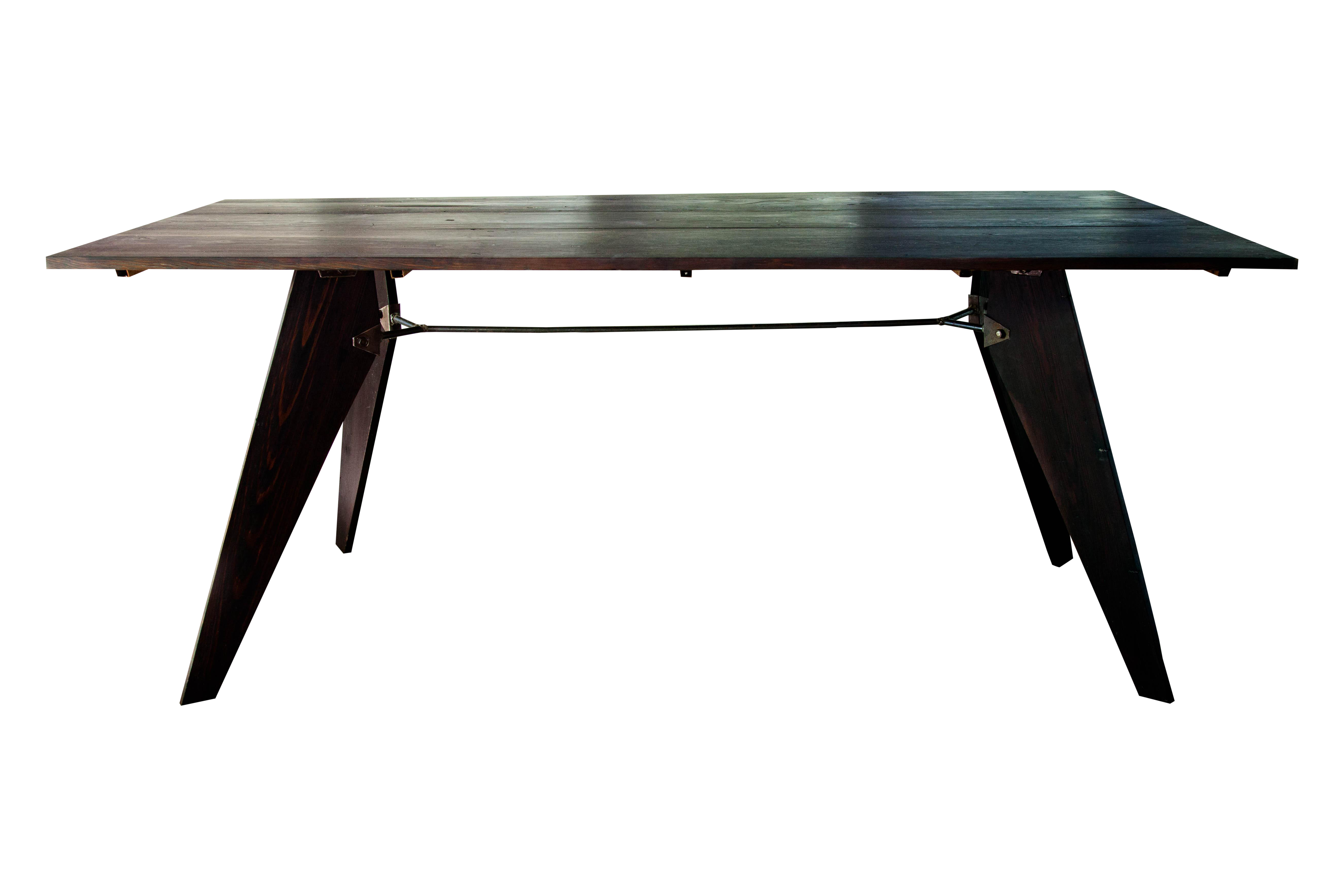 MidCentury Black Dining Utility Table Chairish