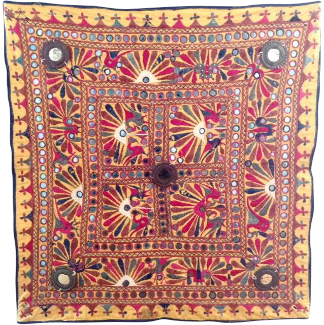 Banjara Mirror Embroidered Wall Panel Chairish