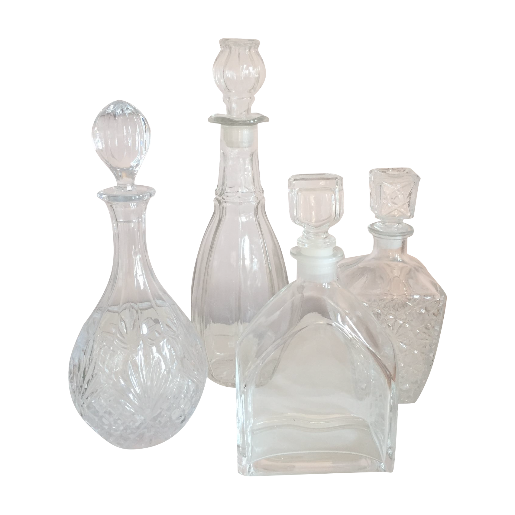 Glass and Crystal DecantersSet of 4 Chairish