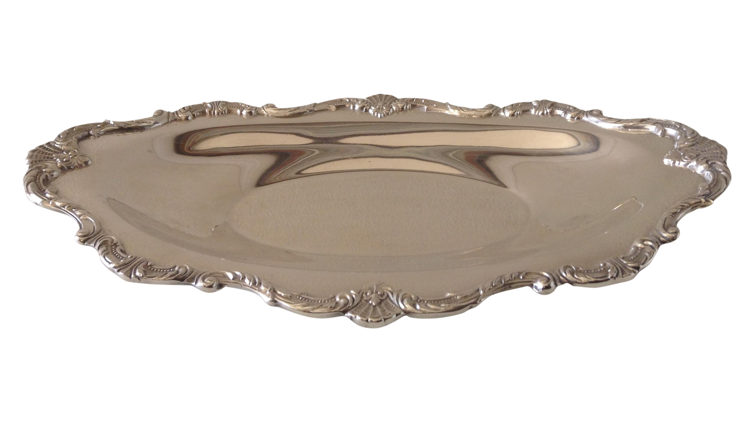 Wallace Silver Plate Open Bread, Serving Tray Chairish