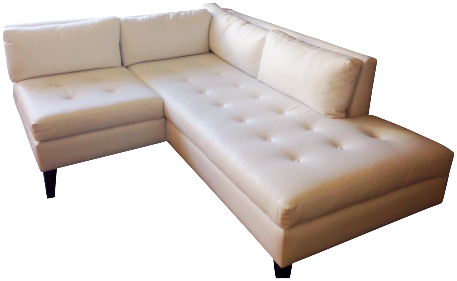Modern White Faux Leather LShaped Sofa Chairish
