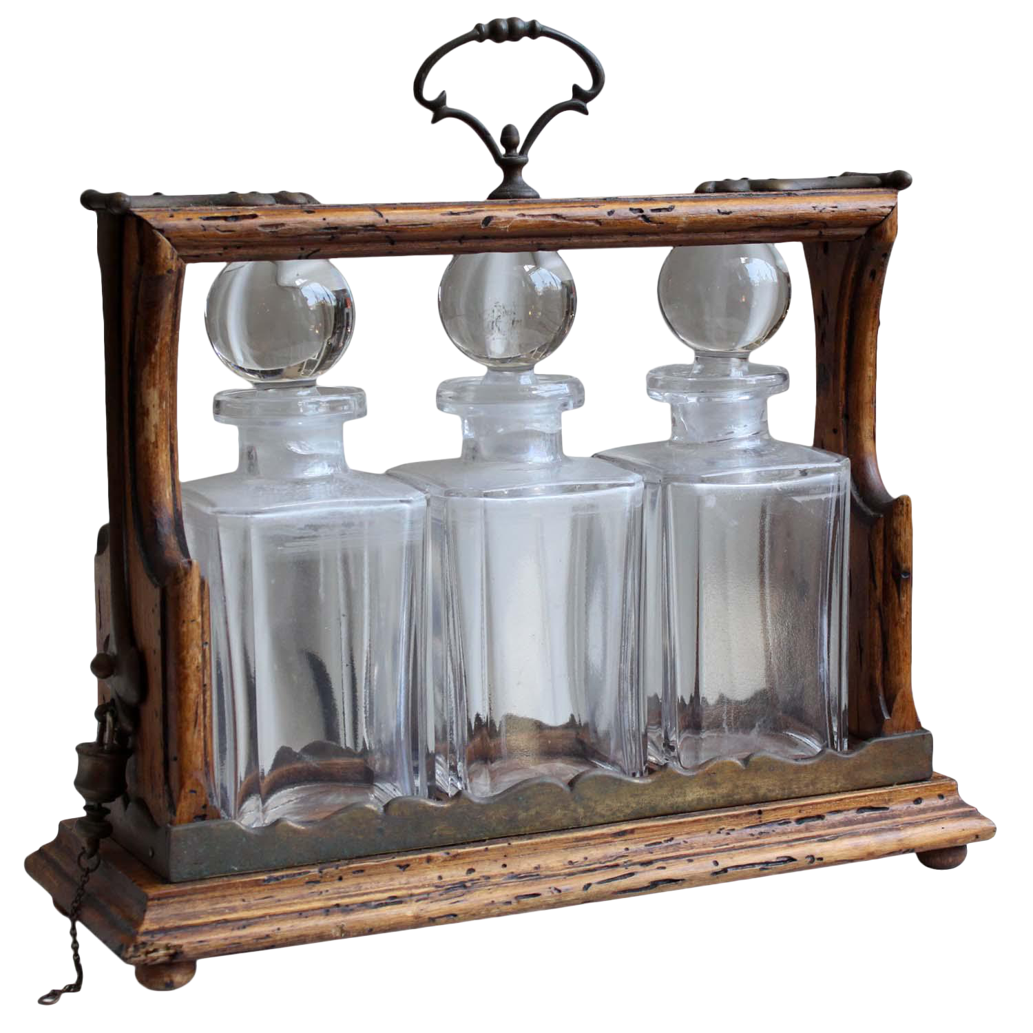 Antique Tantalus Decanter Set Chairish