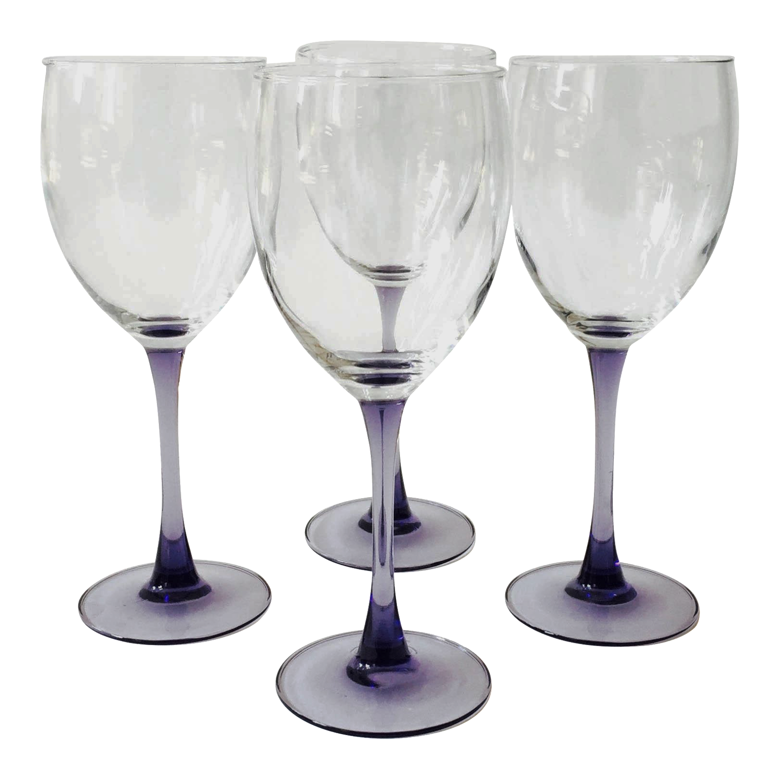 Vintage Purple Stem Wine Glasses Set Of 4 Chairish