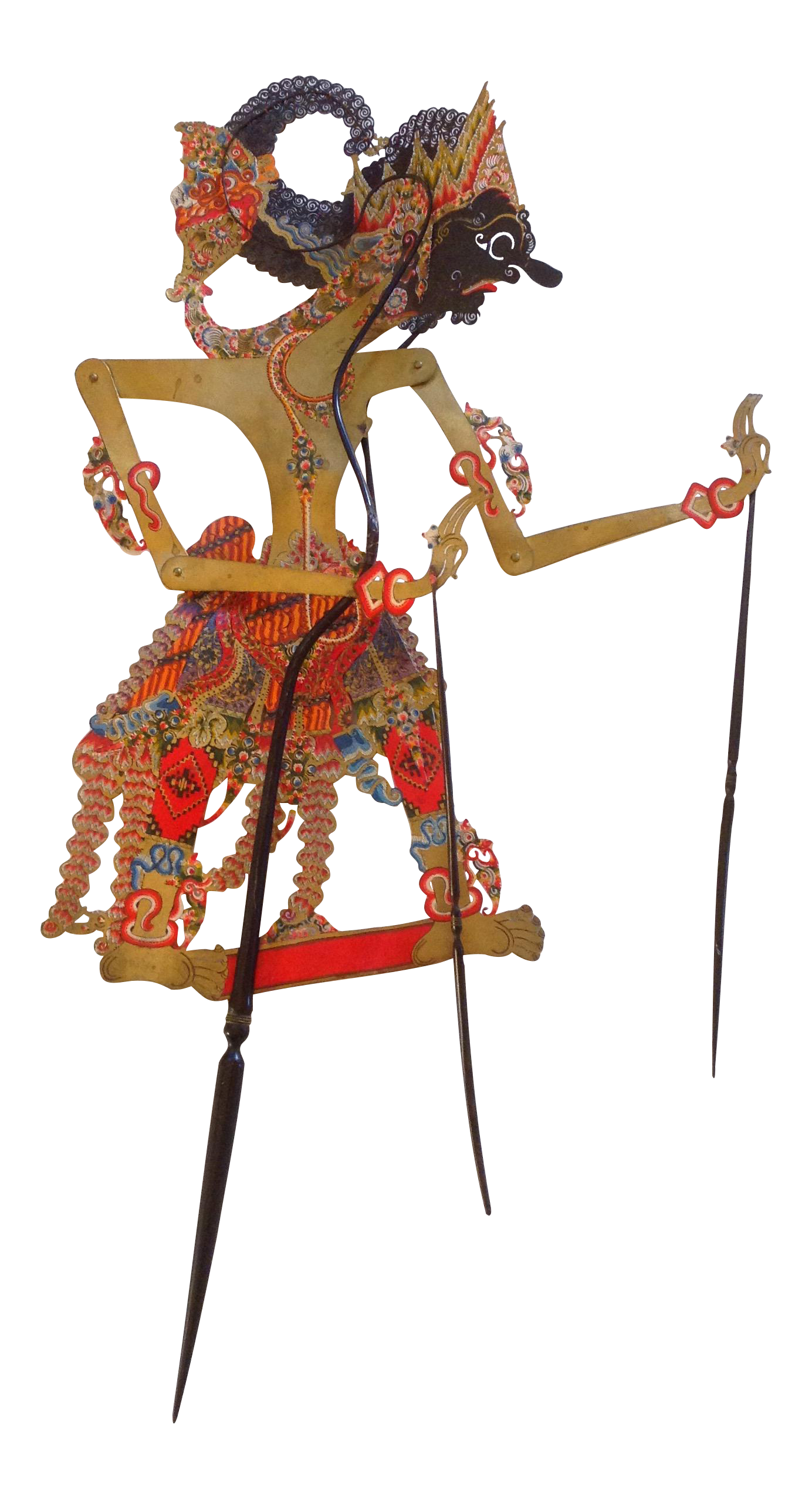 Indonesian Shadow Puppet, Wayang Kulit, Dursasana | Chairish