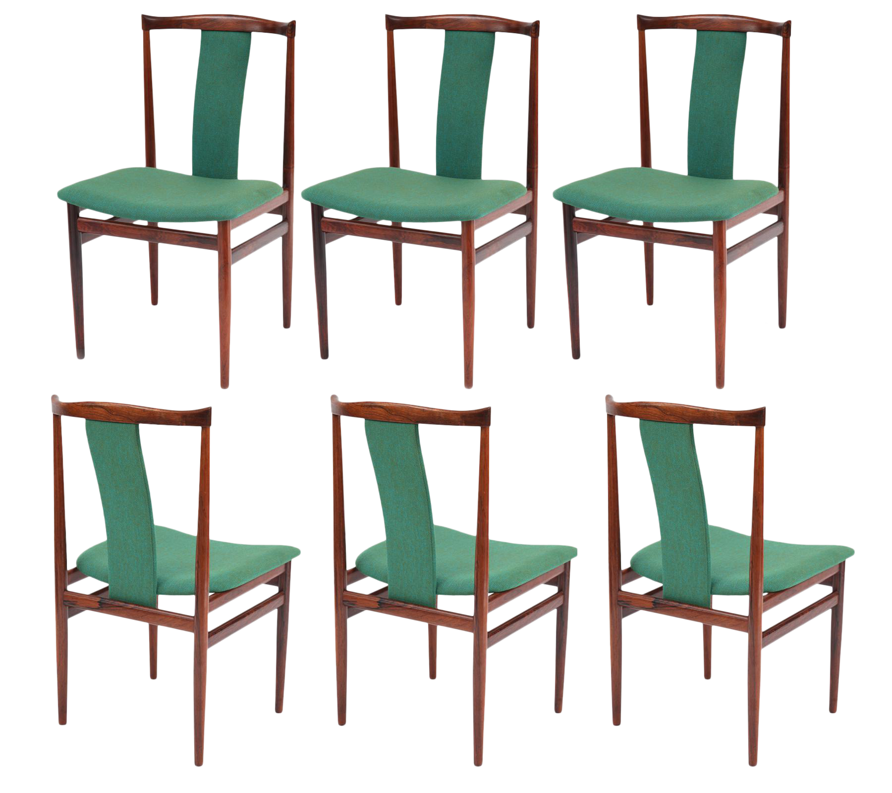 Sculptural Rosewood Dining Chairs Set of 6 Chairish