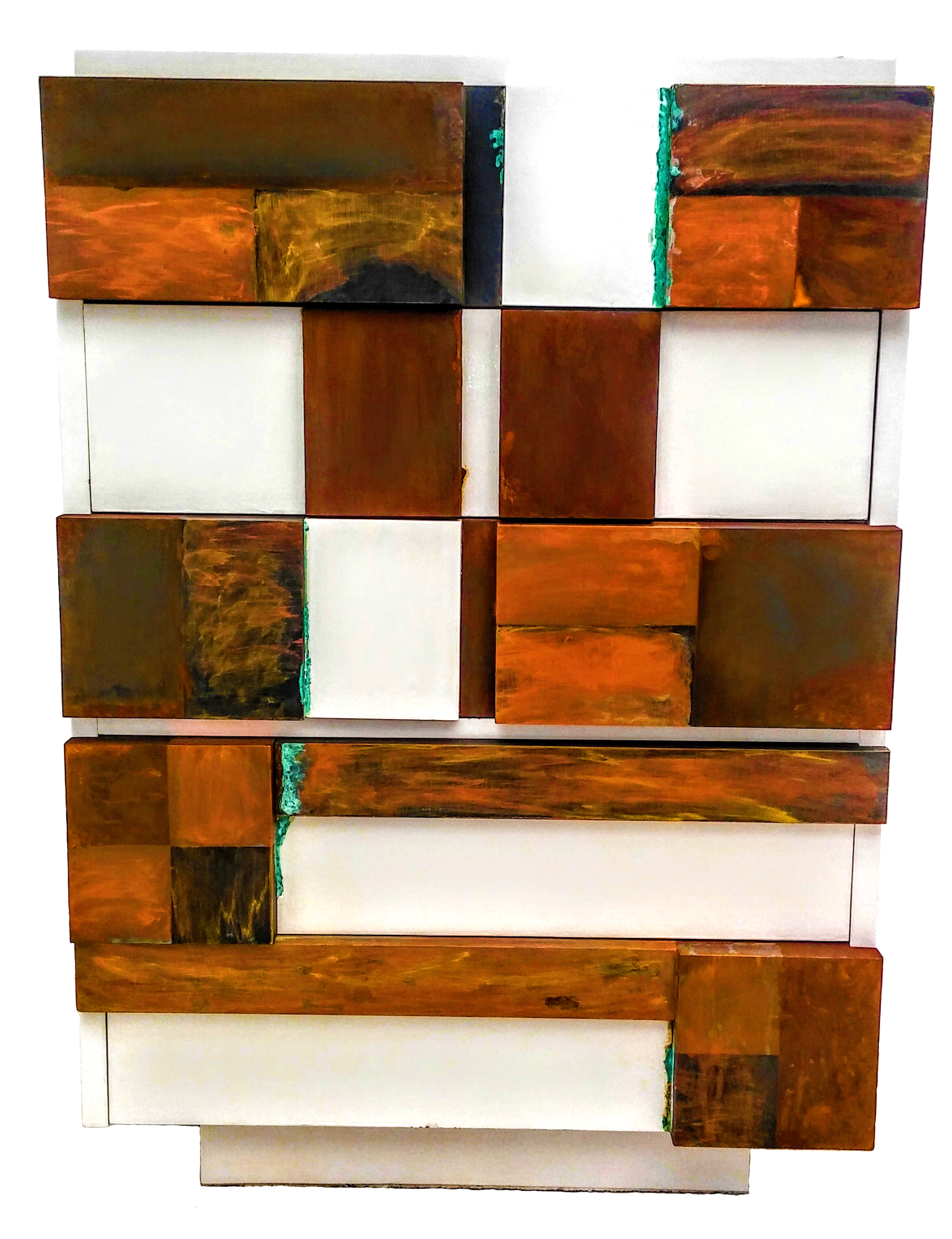 Lane Brutalist Tall Dresser or Chest of Drawers