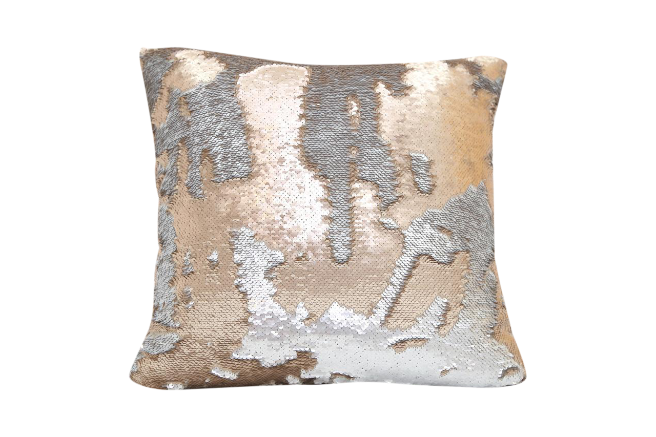 Gold & Silver Sequin Decorative Pillow Chairish