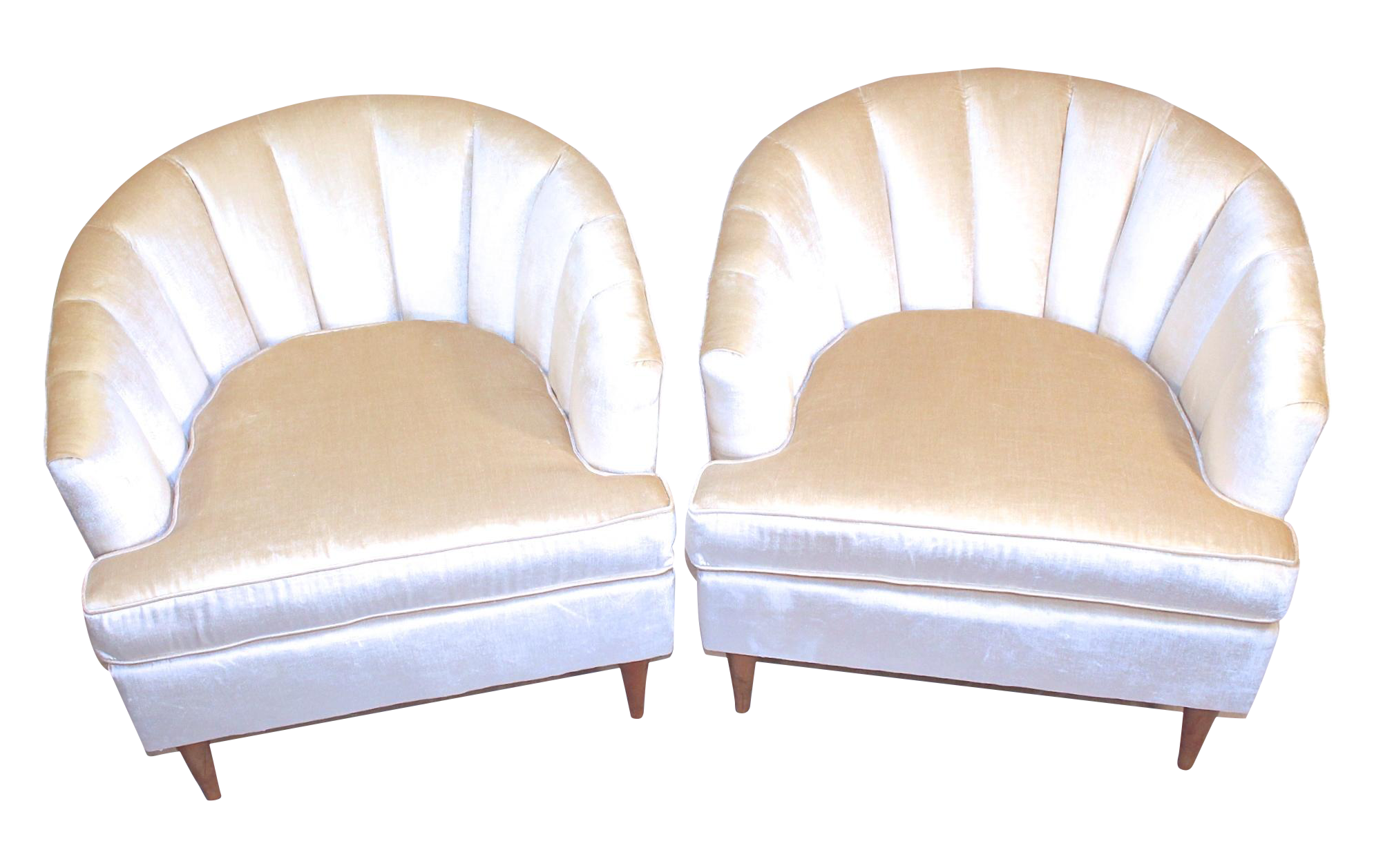 Hollywood Regency MidCentury Tub Chairs Pair Chairish