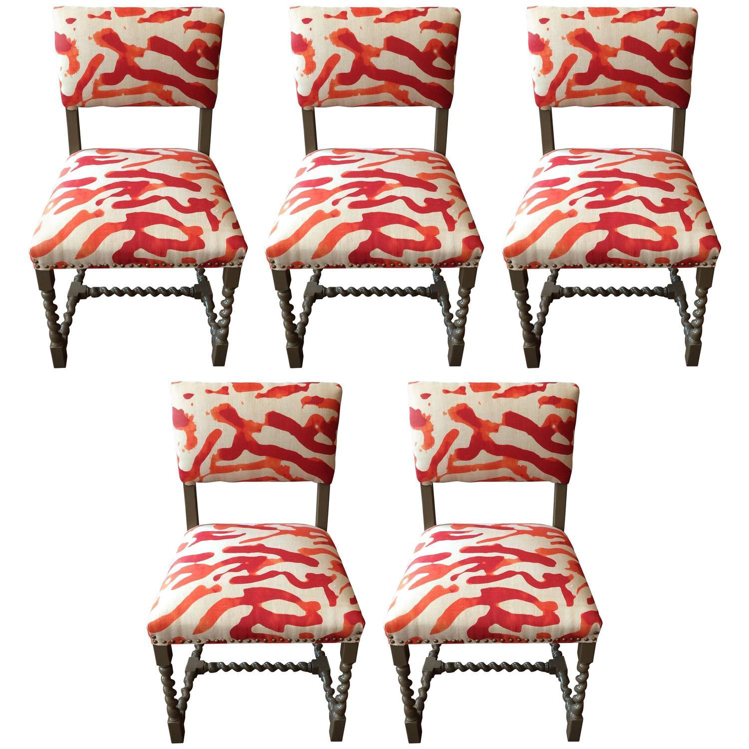 Vintage Baker Dining Chairs Set of 5 Chairish