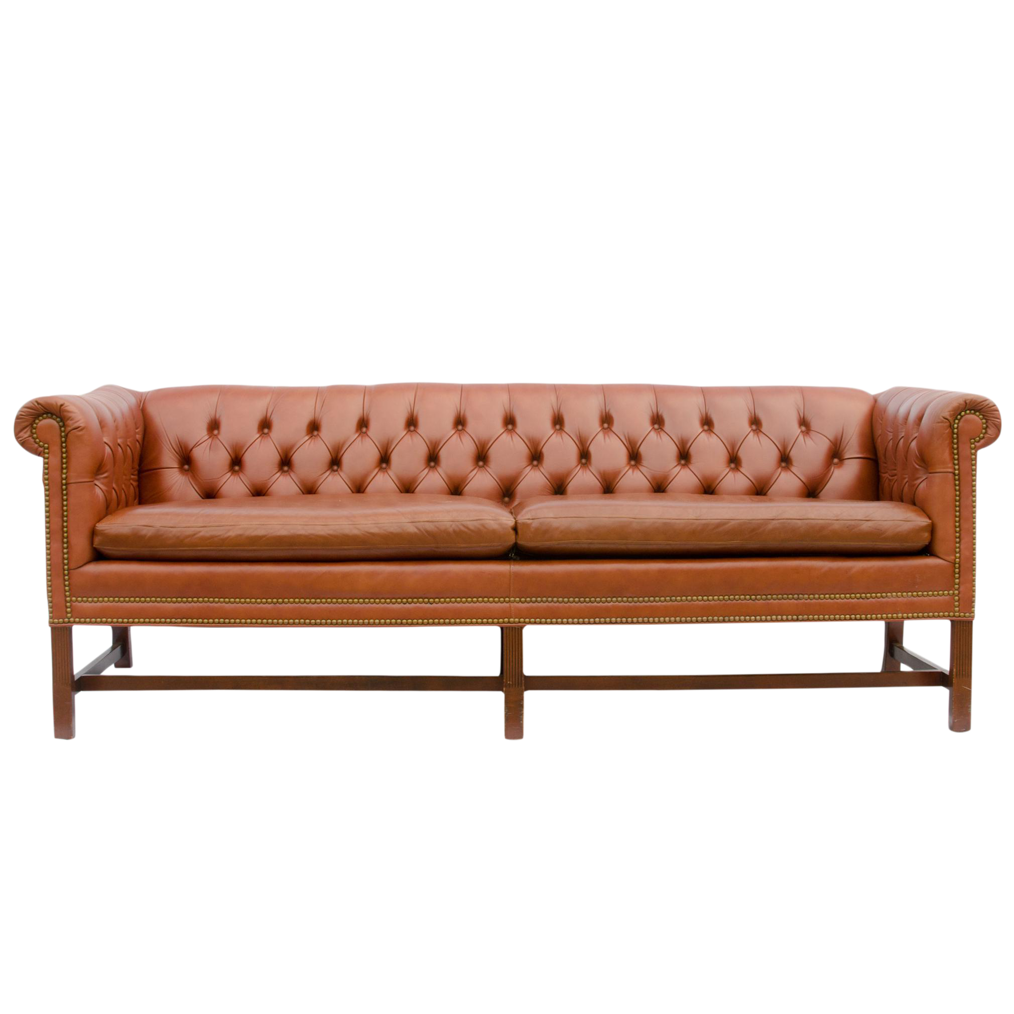 Vintage Tufted Leather Sofa Chairish