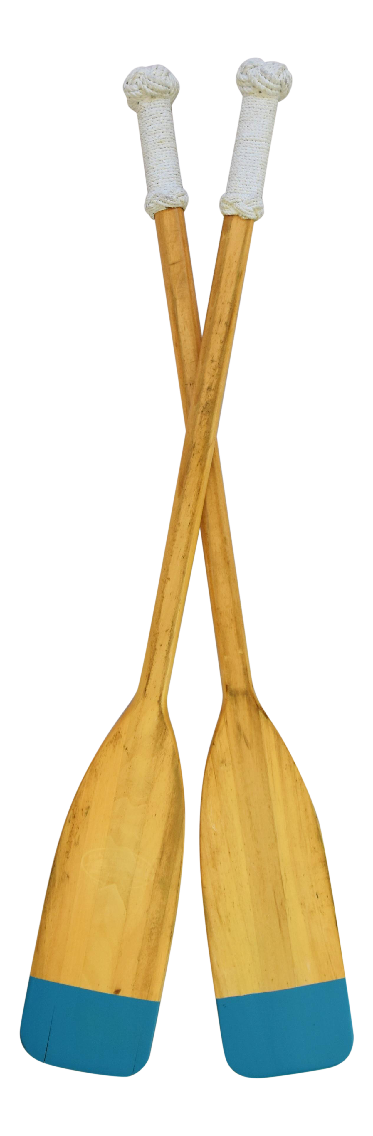 Vintage Nautical Aqua & Gold Wood Boat Oars A Pair Chairish