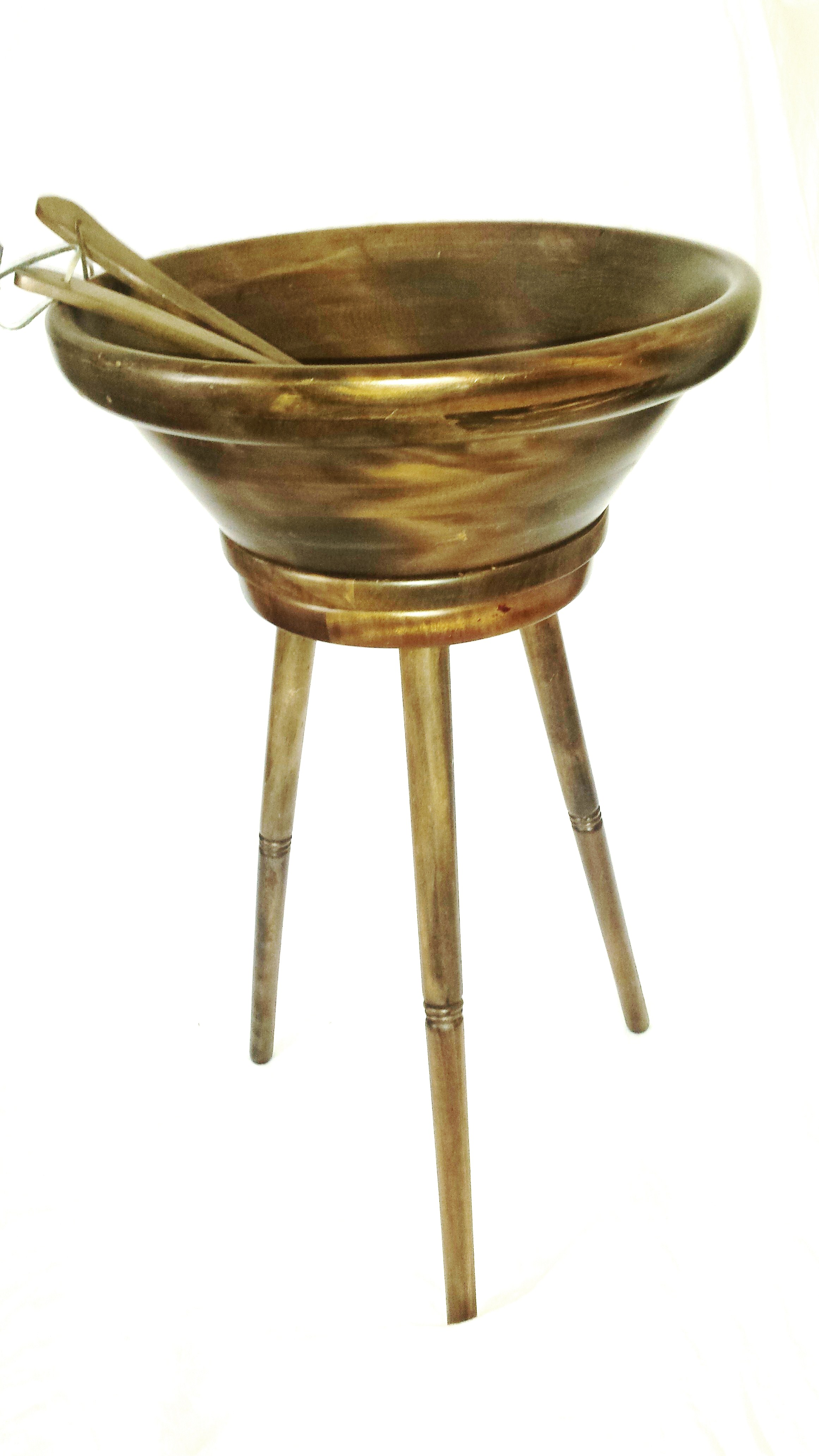 MidCentury Modern Tripod Salad Bowl Chairish