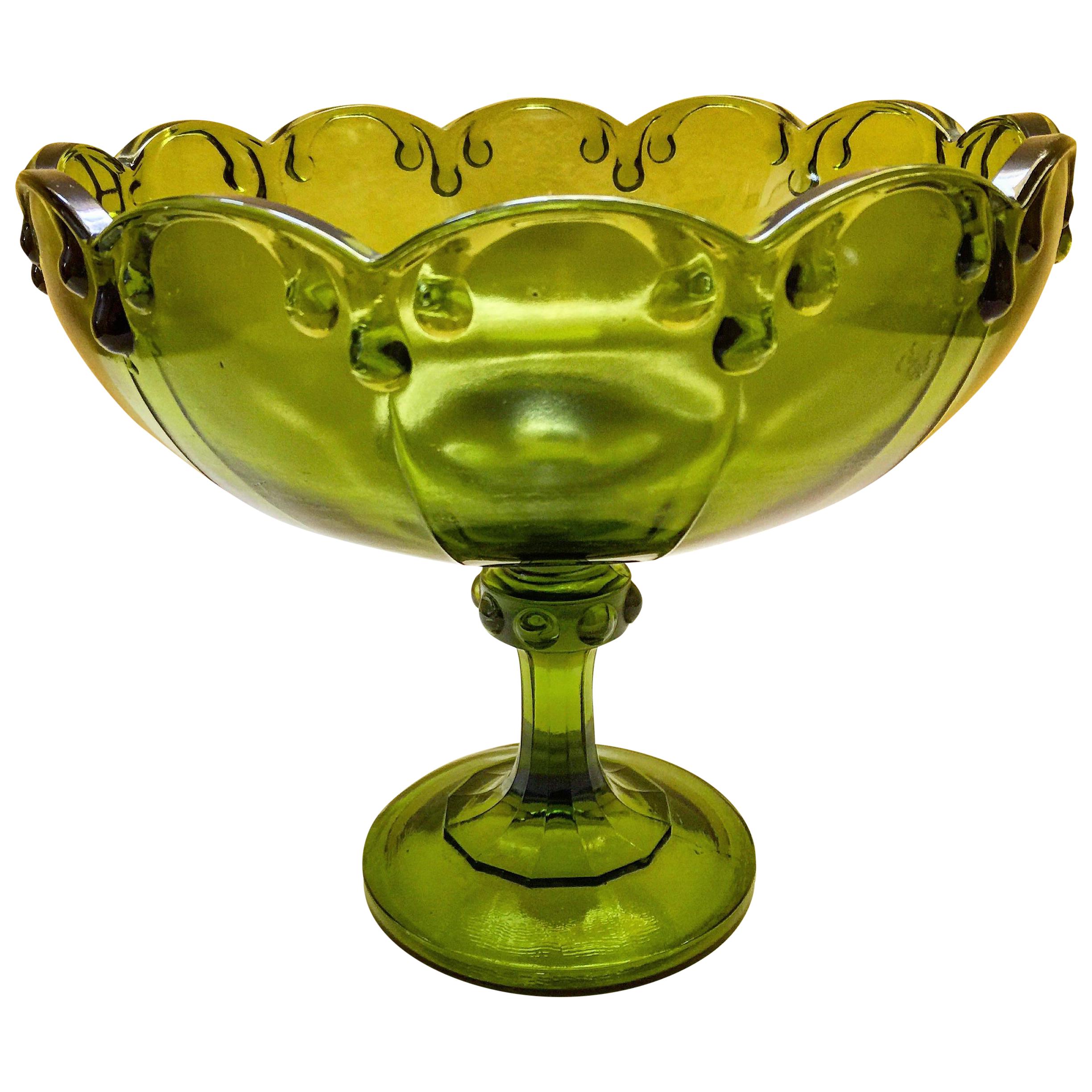 Vintage Green Glass Bowl Chairish