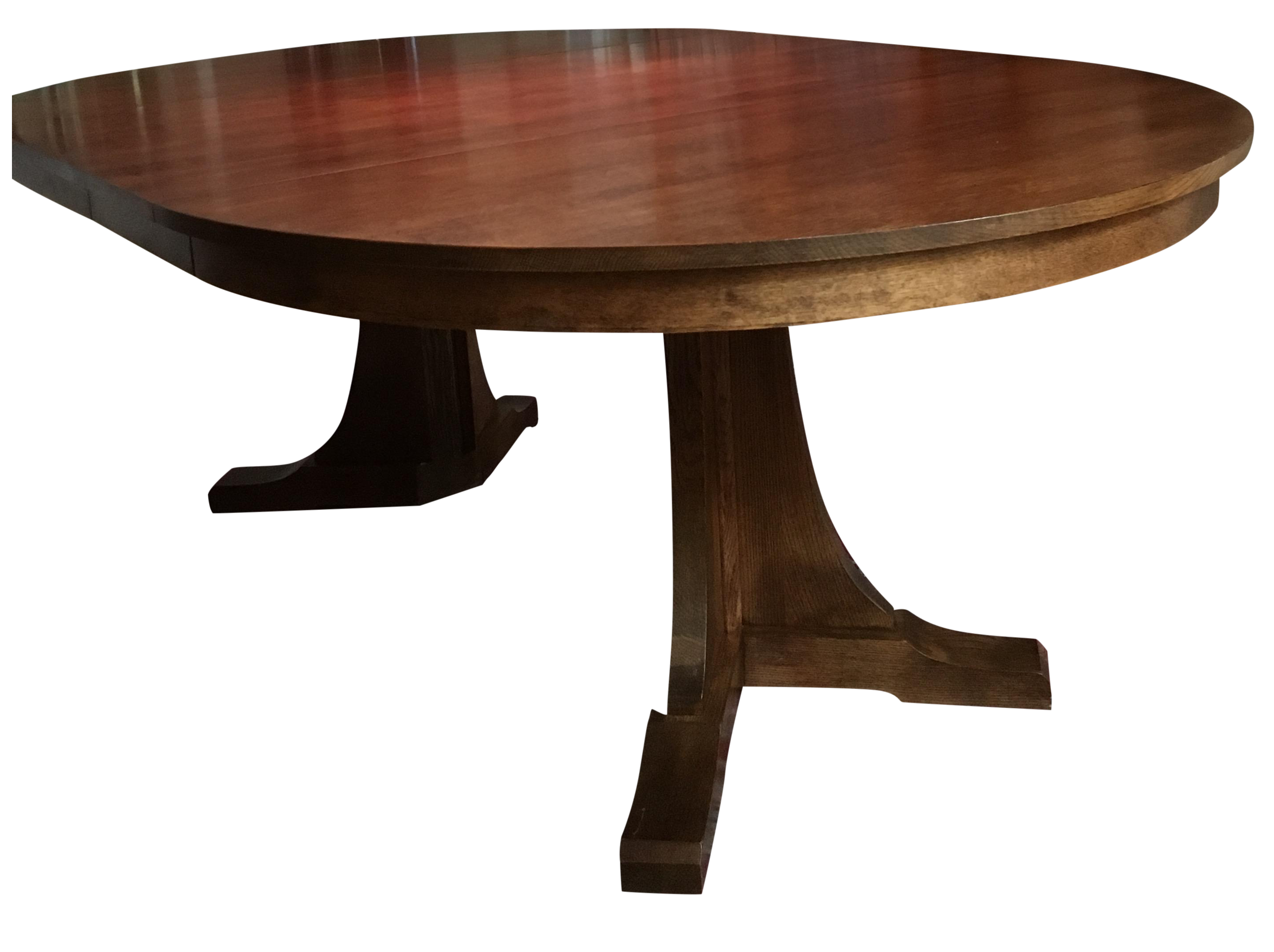 Stickley Solid Oak Pedestal Dining Table Chairish