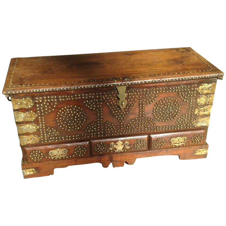 Antique AngloIndian Dowry Chest Chairish