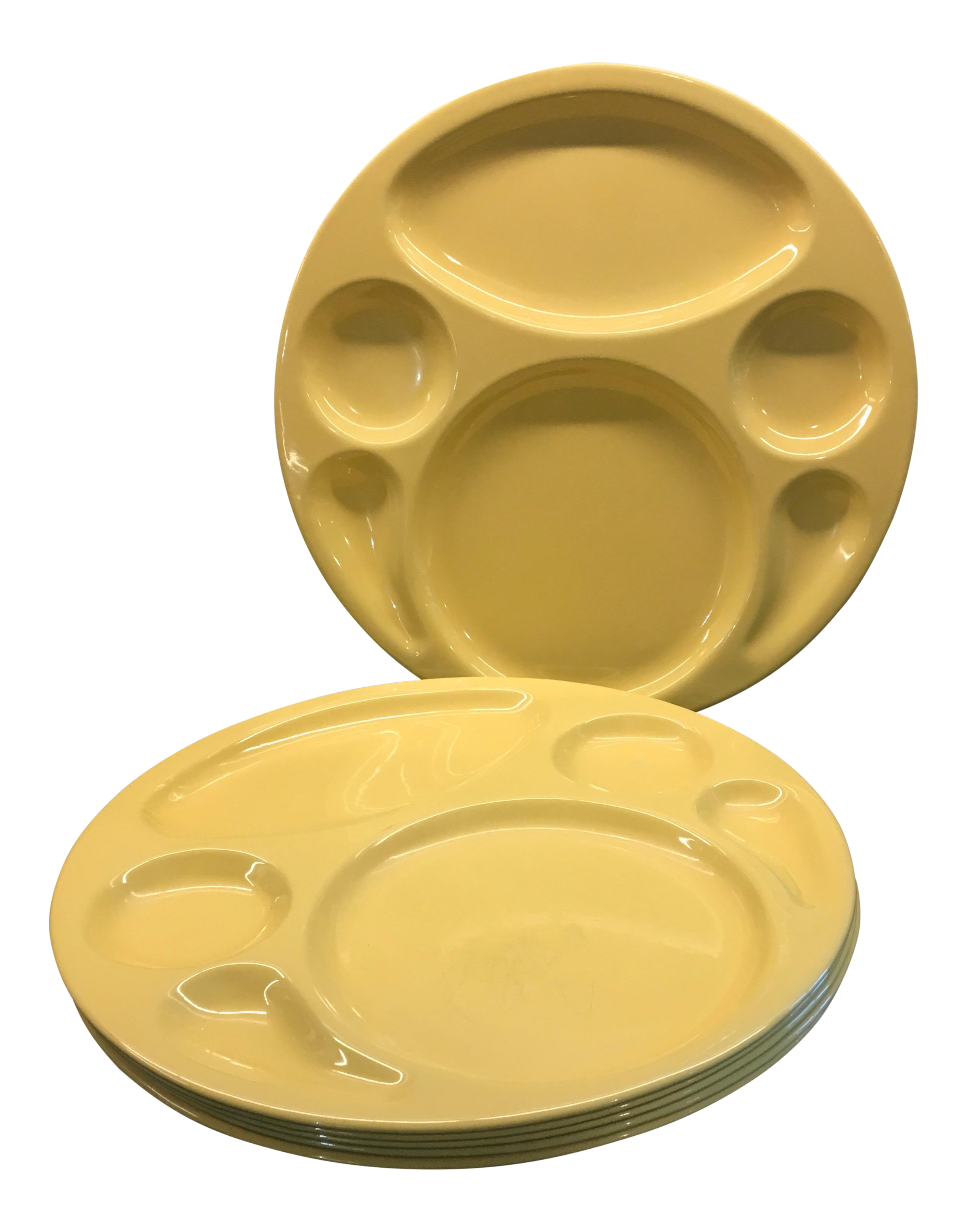 Vintage World War II John's Service Plates Cafeteria Trays Set of 6