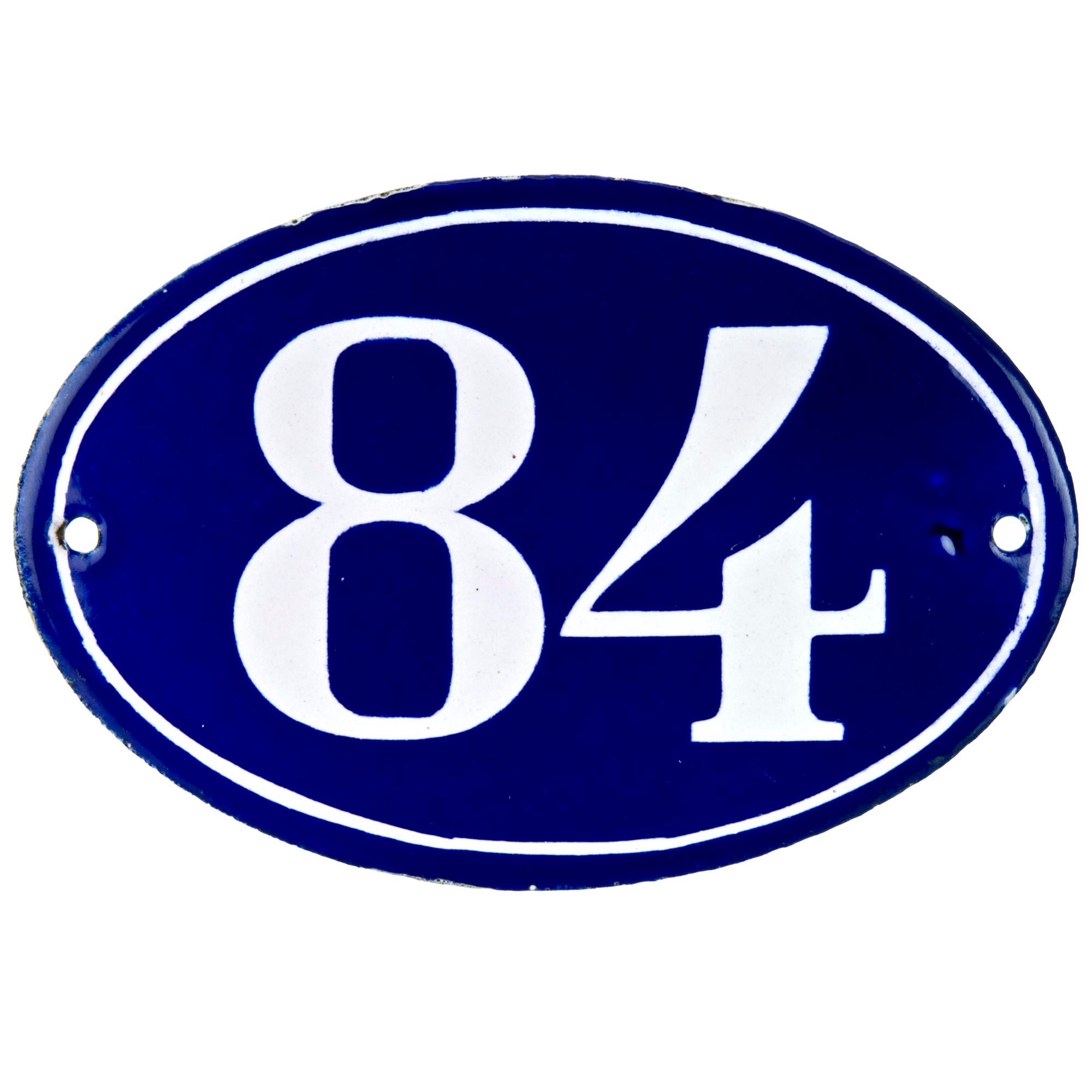 French Oval House Number 84 | Chairish