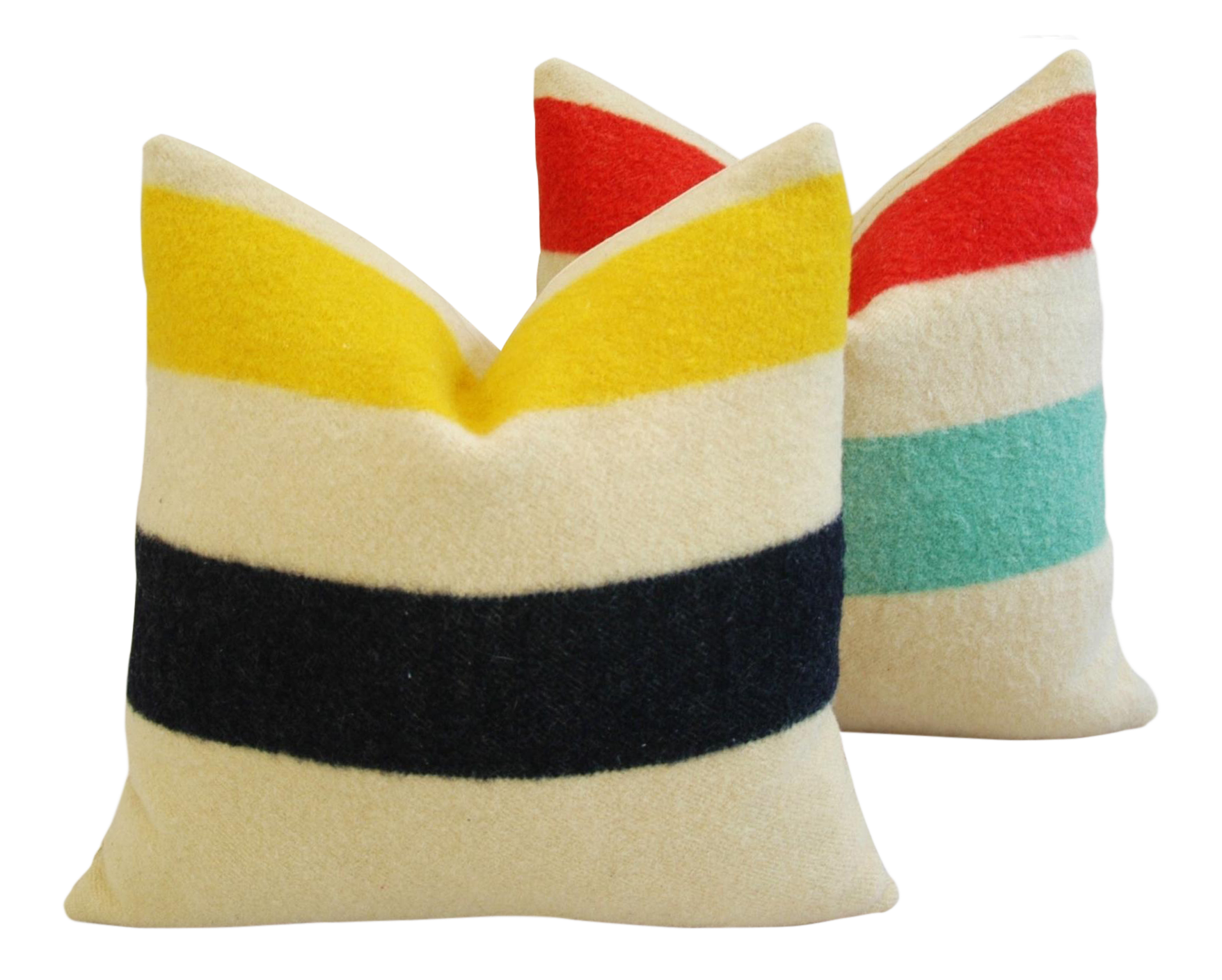 MultiStriped Hudson's Bay Blanket Pillows Pair Chairish