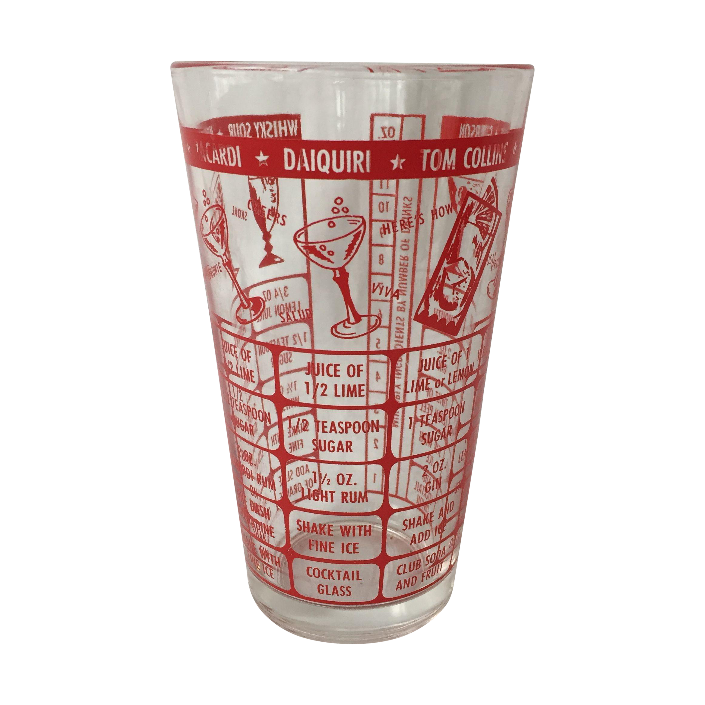 Vintage Mixed Drink Glass Chairish