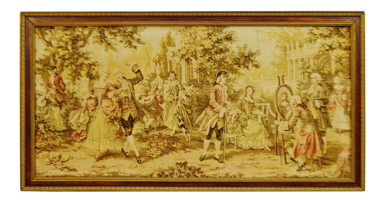 Early Framed Tapestry Wall Art Chairish