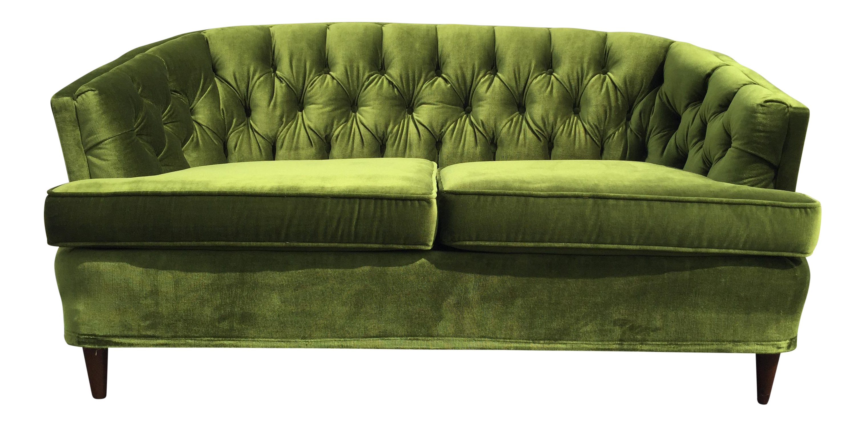 Vintage Citation by Kroehler Green Velvet Loveseat Chairish