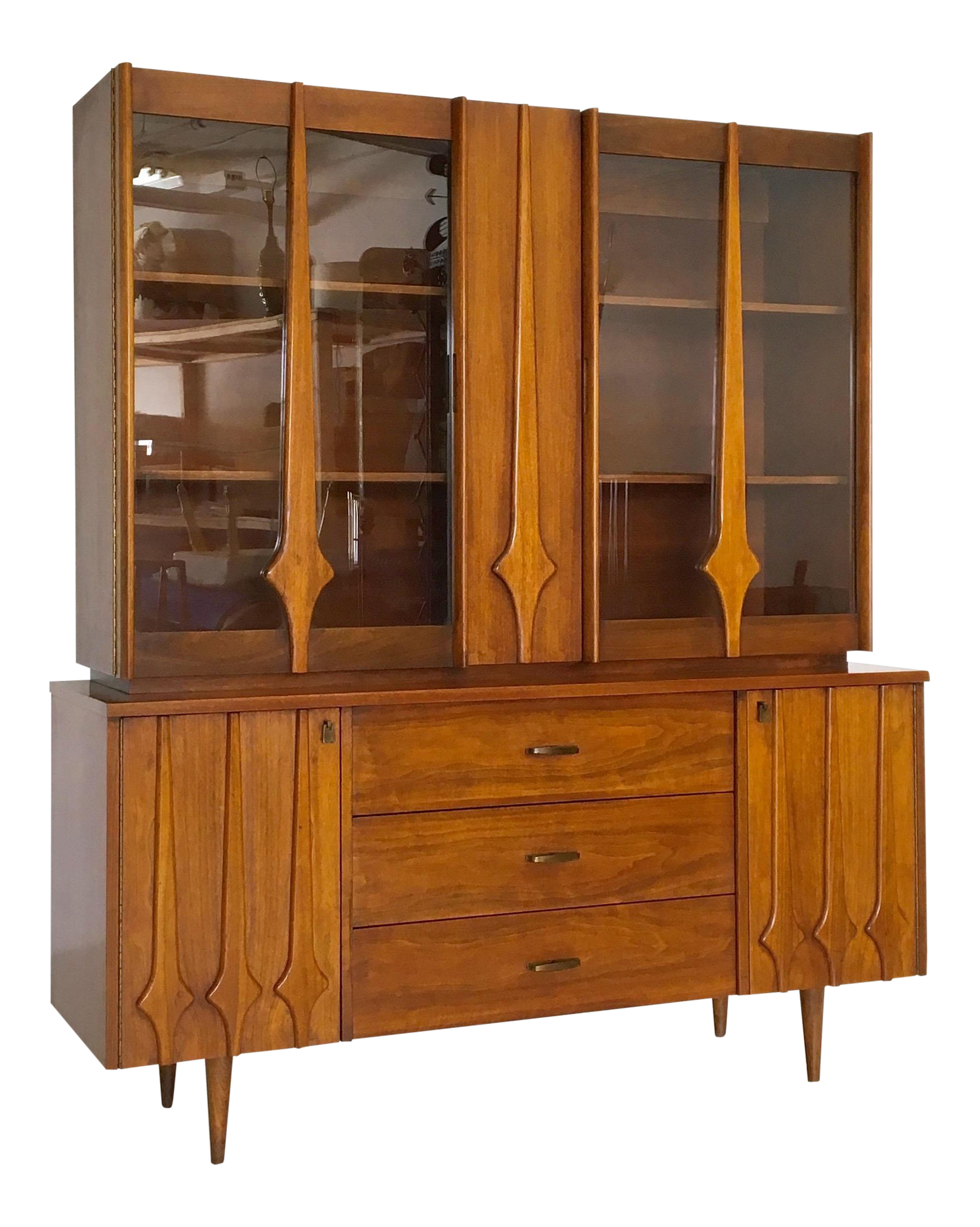 MidCentury Modern Sideboard & Hutch, Brasilia Style Chairish