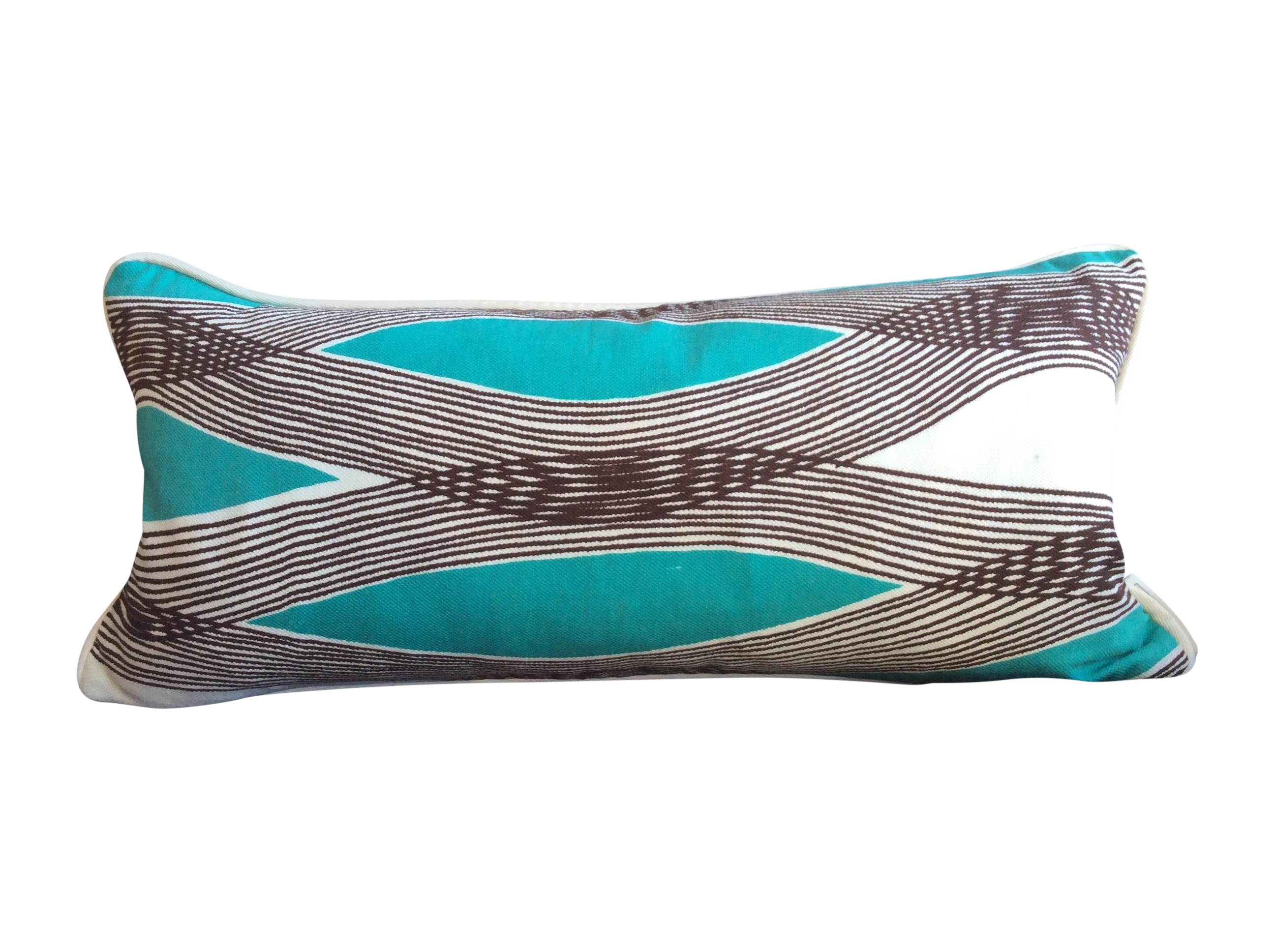 Mid-Century Modern Waves Lumbar Throw Pillow Chairish