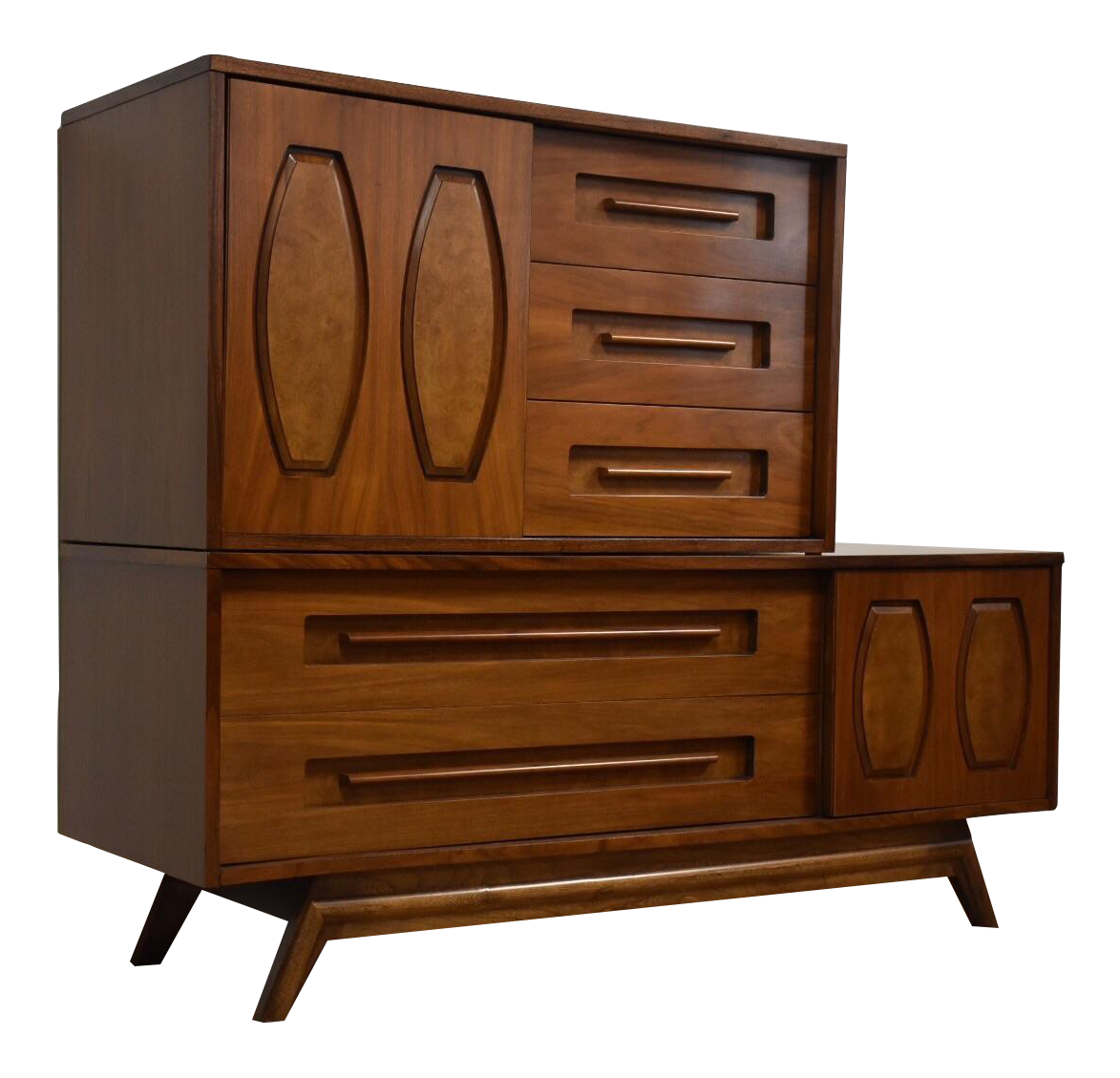 Young Manufacturing MidCentury Walnut Dresser Chairish