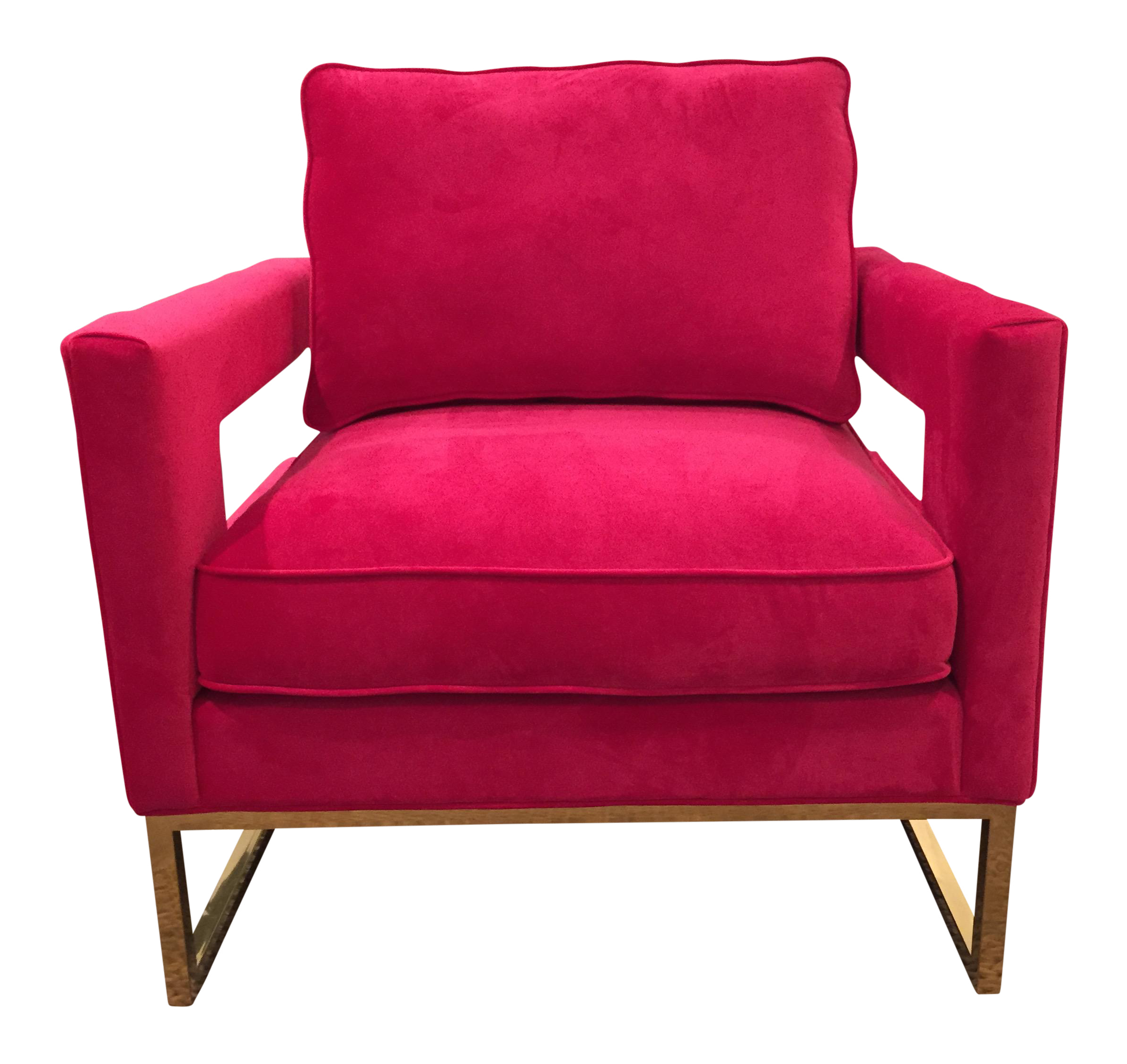 New Hot Pink Velvet Chair | Chairish