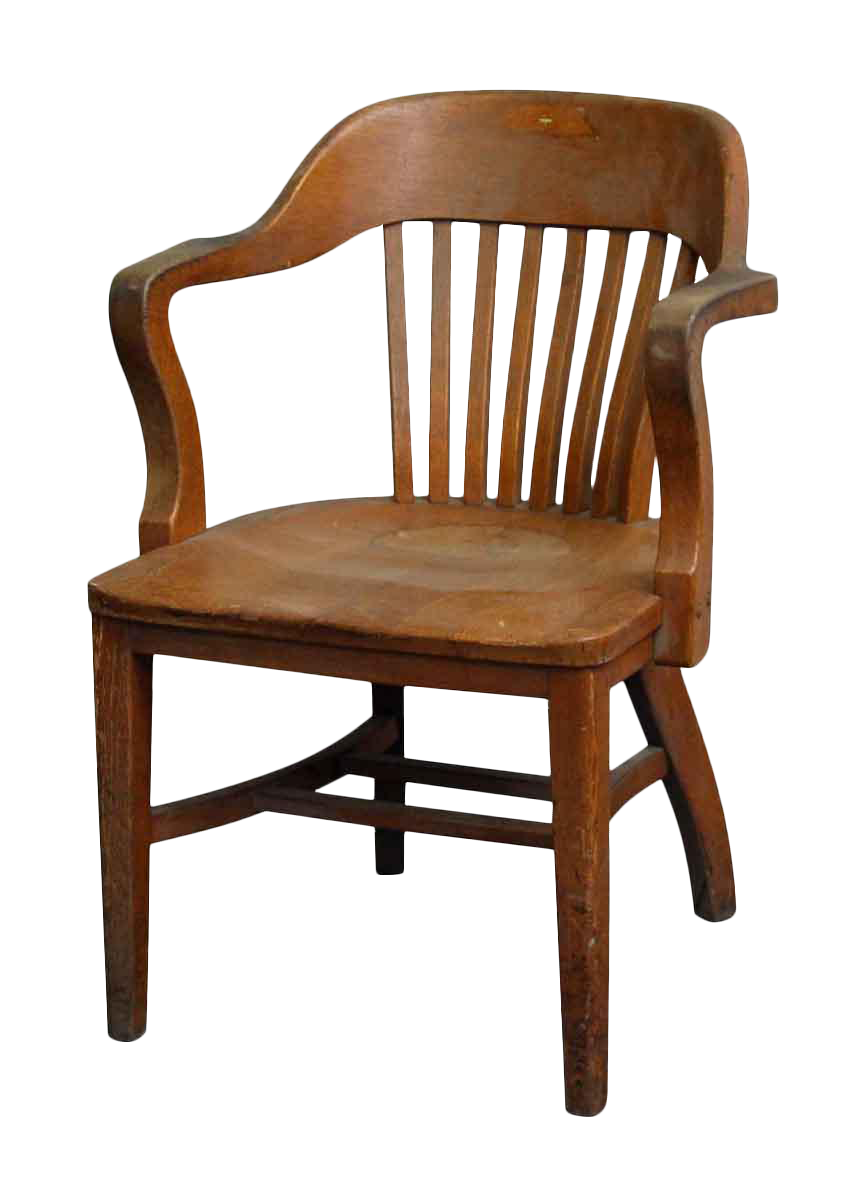 Oak Vintage Bankers Chair | Chairish