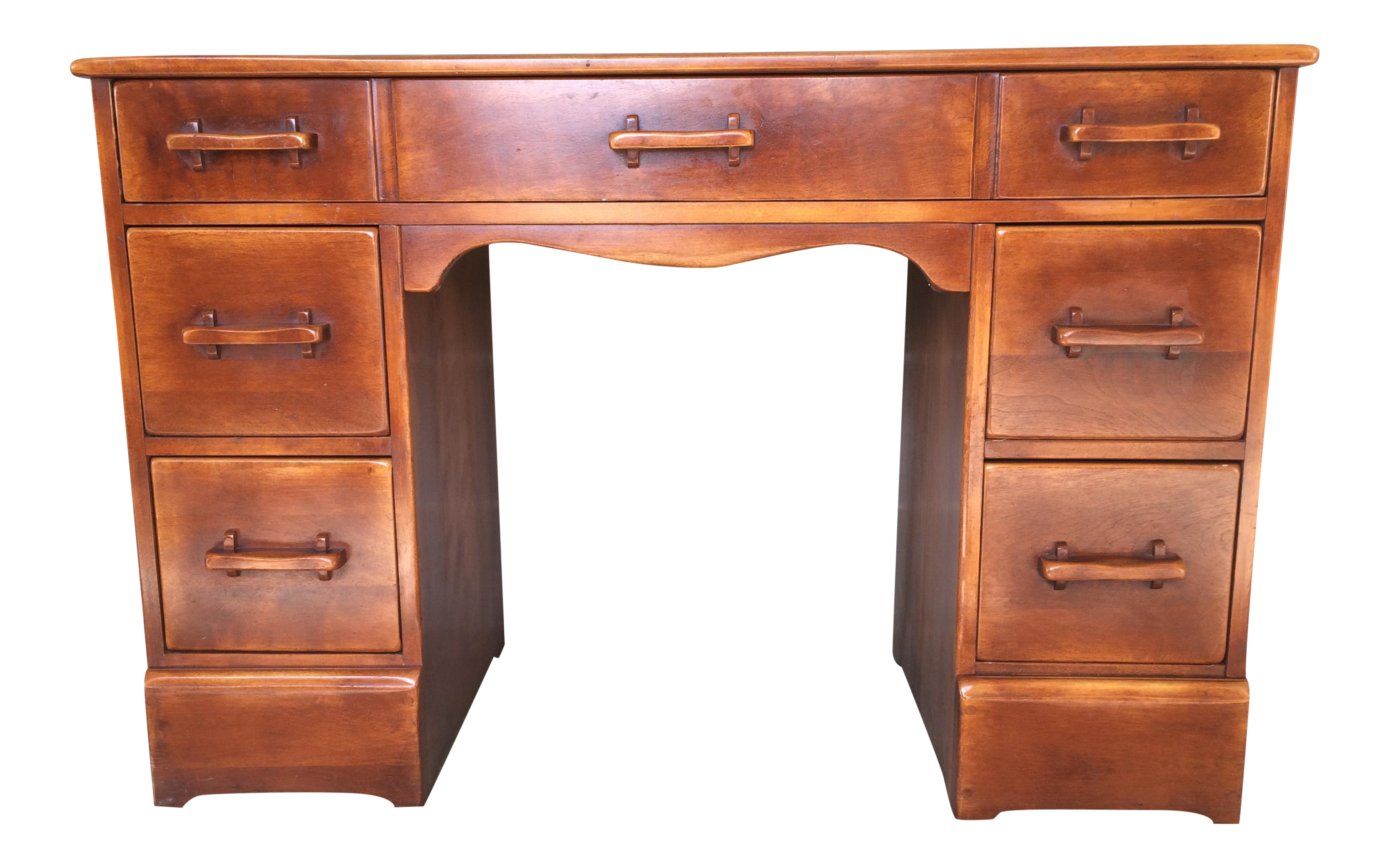 Vintage Cushman Solid Maple Desk Chairish