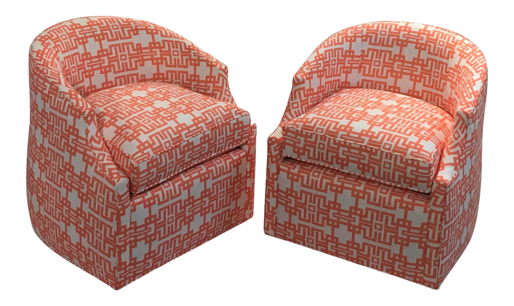 coral living room chair