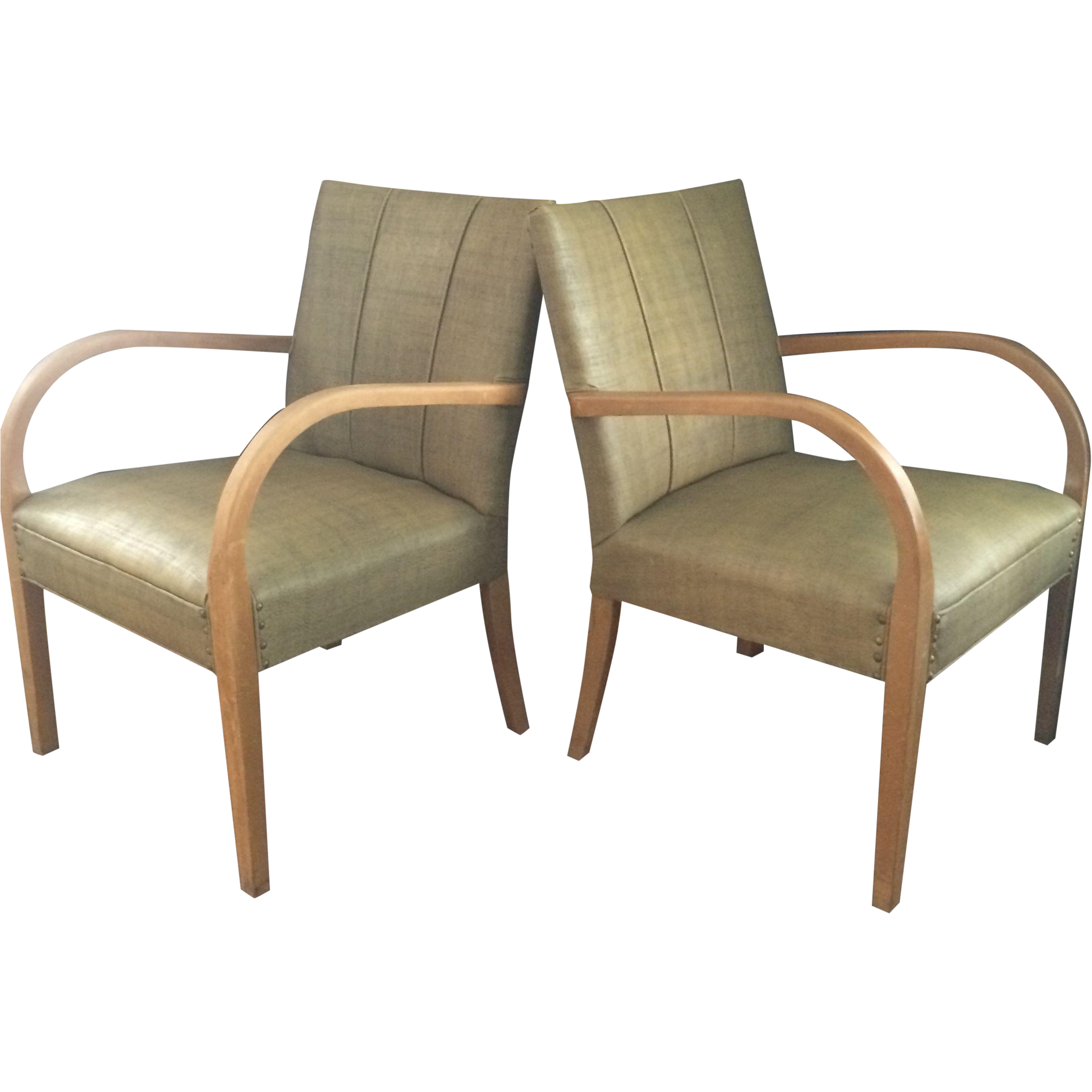MidCentury Modern Armchairs A Pair Chairish